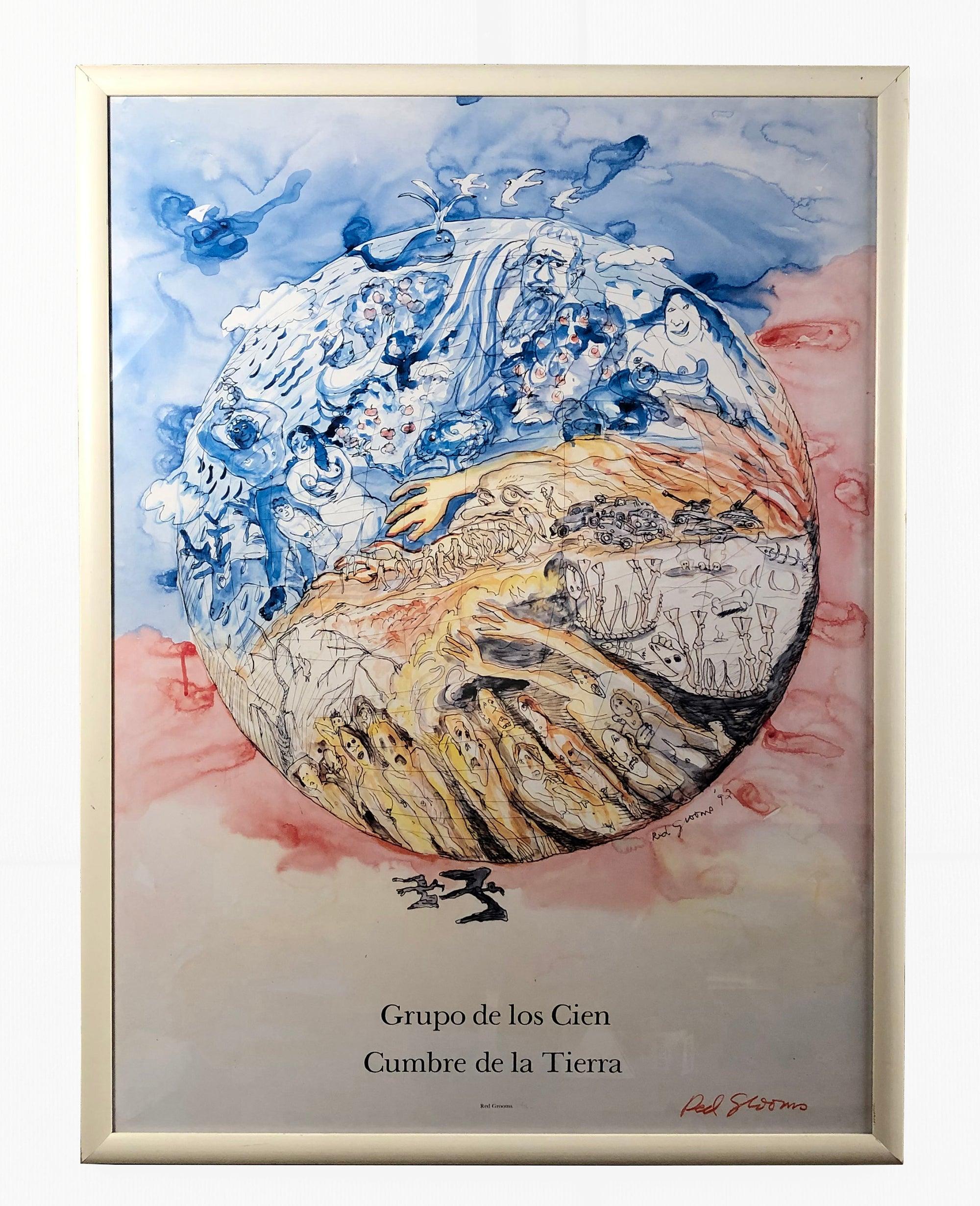 Red Grooms 'Group of Hundred Earth Summit' signed 