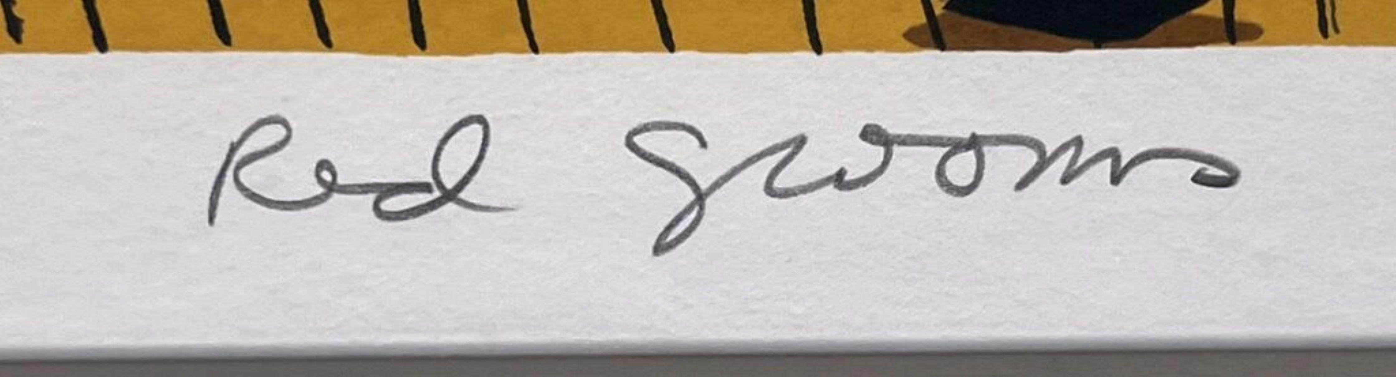 Red Grooms, M. Chuck Berry, sérigraphie couleur avec collage en 3D, signée/n encadrée en vente 1