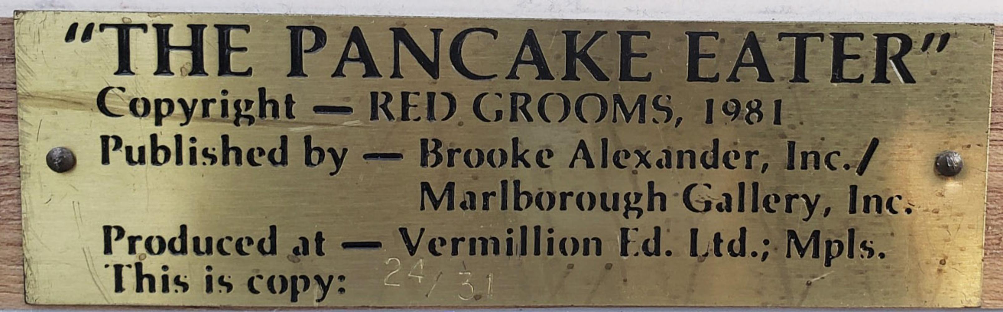 Red Grooms, The Pancake Eater, Lithograph and screenprint with gold radiance S/N For Sale 4