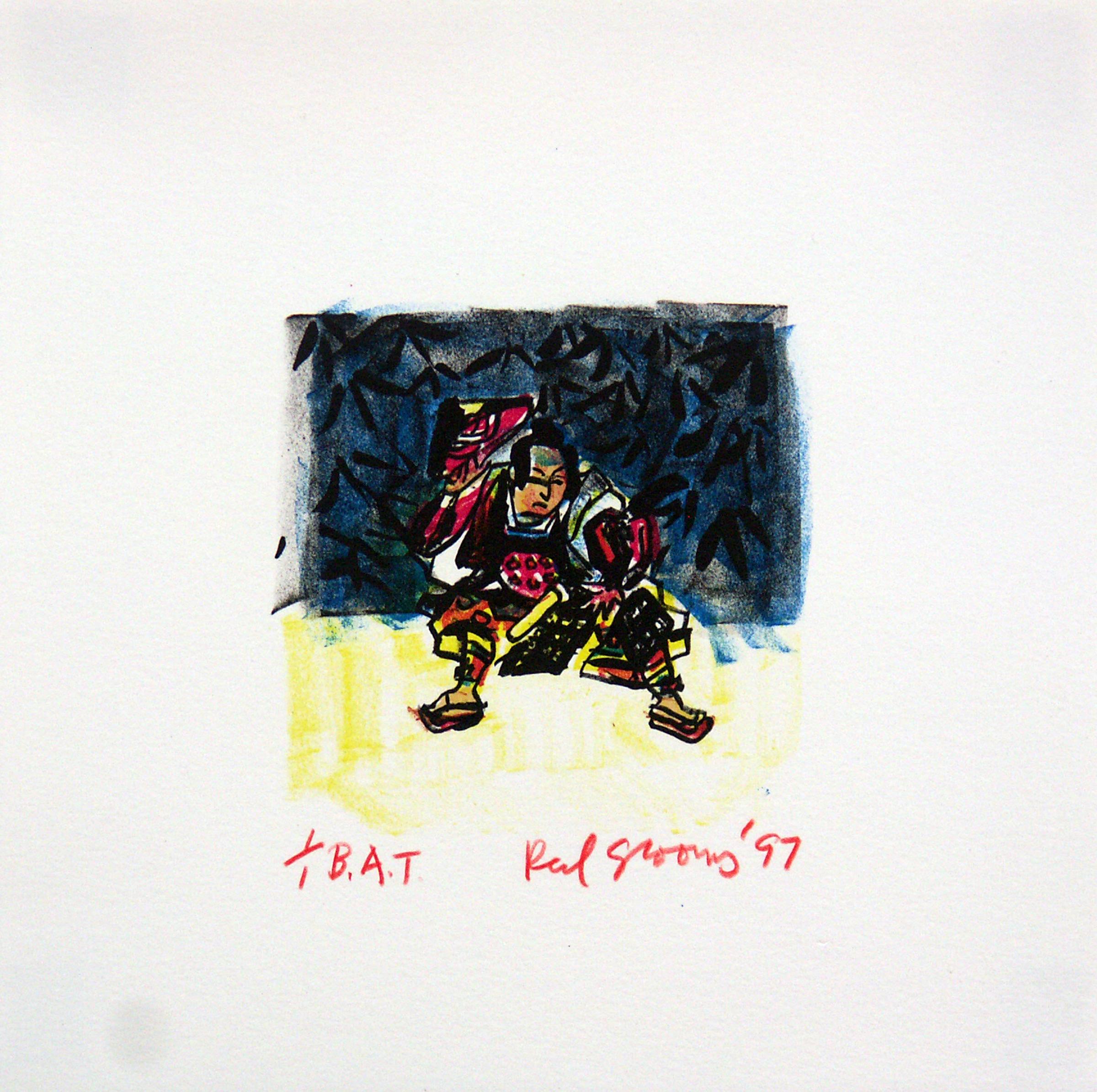 Figurative Print di Red Grooms - Samurai