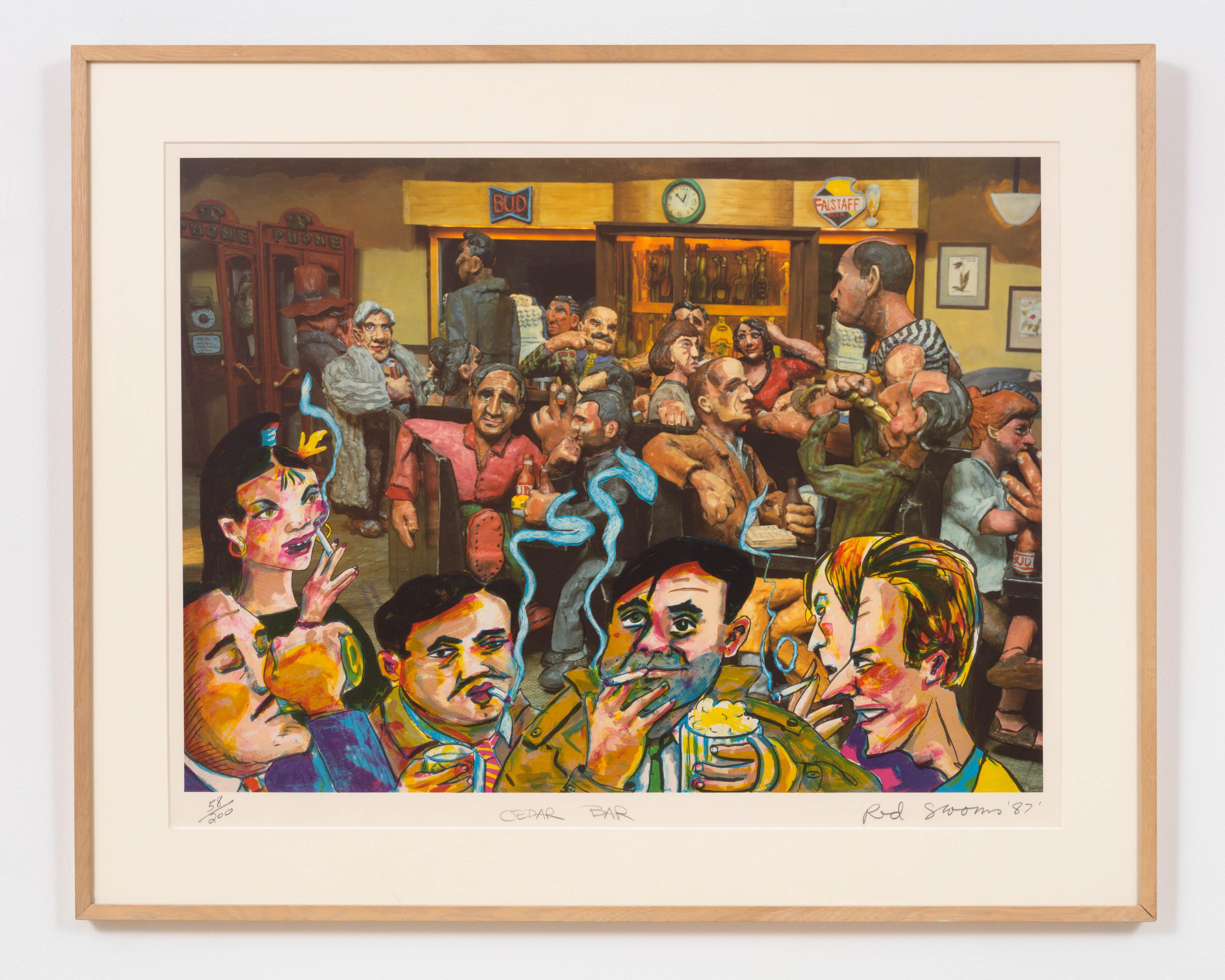 The Cedar Bar - Print by Red Grooms