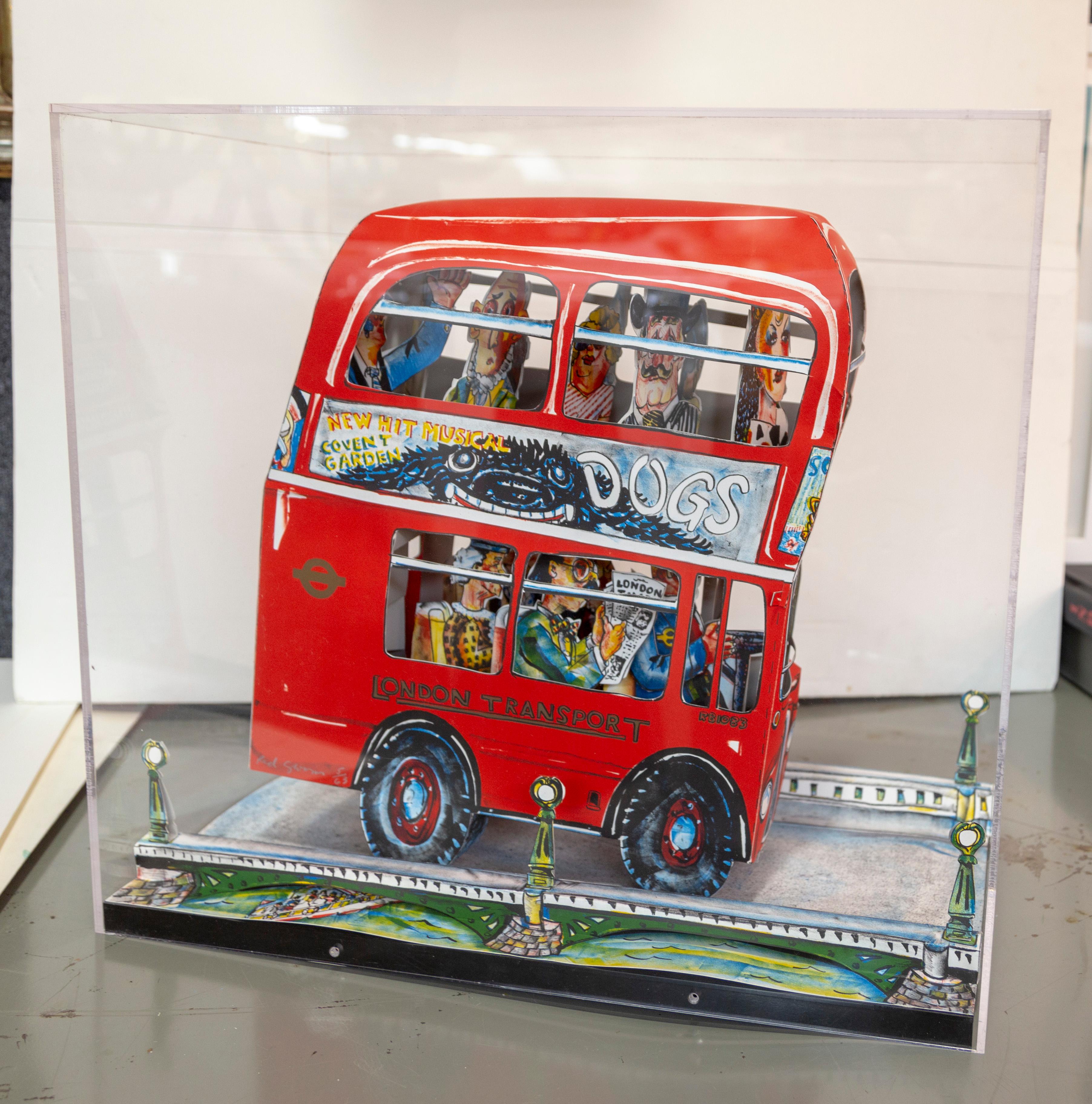 Londoner Bus, 3-D-Lithographie-Skulptur von Red Grooms  im Angebot 1