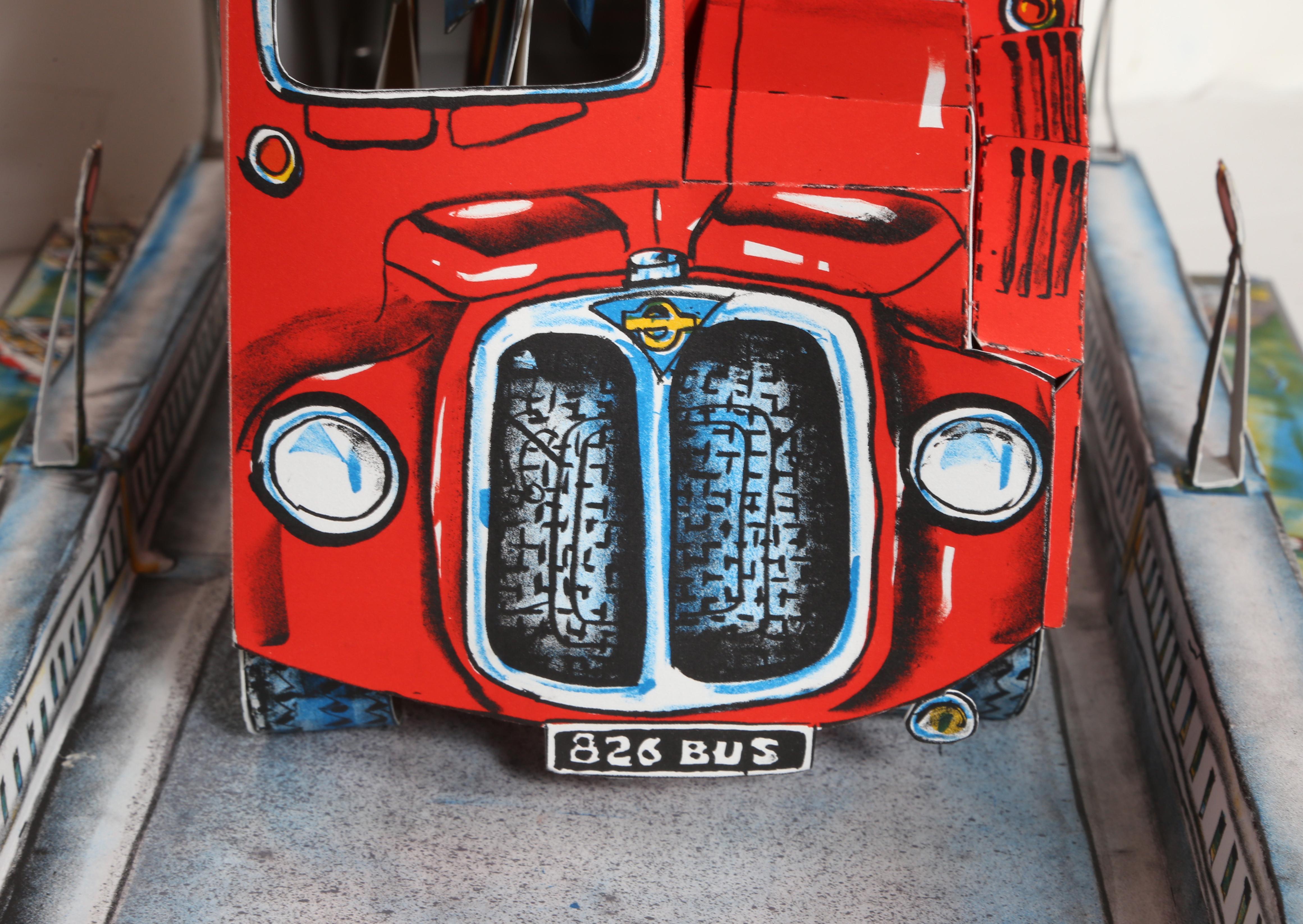 Londoner Bus, 3-D-Lithographie-Skulptur von Red Grooms  im Angebot 6