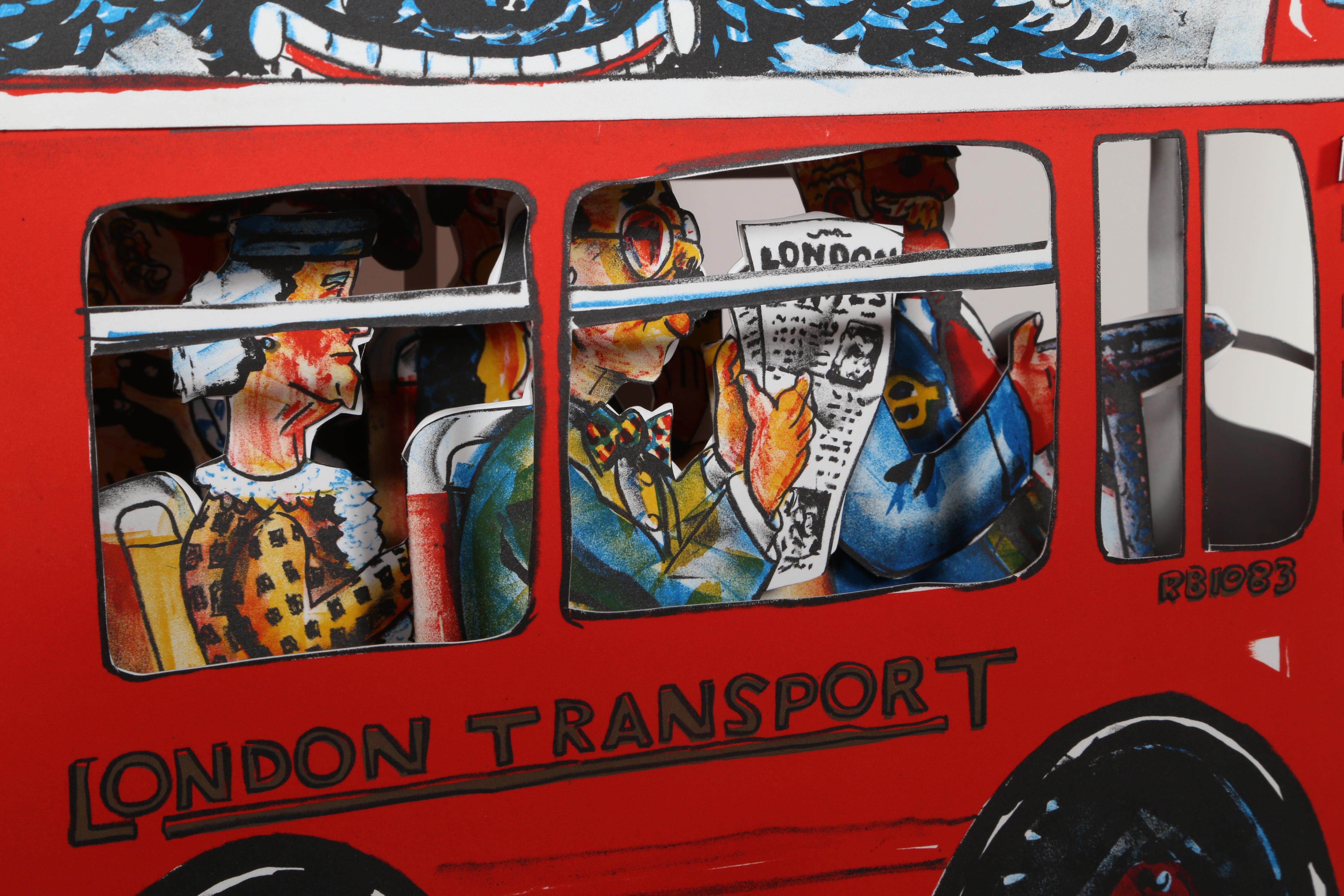 London Bus, 3-D Lithograph Sculpture by Red Grooms  For Sale 4