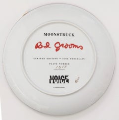 Moonstruck, assiette en porcelaine 3D en édition limitée ornée de strass, 1994
