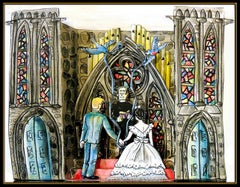 Red Grooms 3D Color Lithograph The Wedding Hand Signed Modern Artwork Sculpture