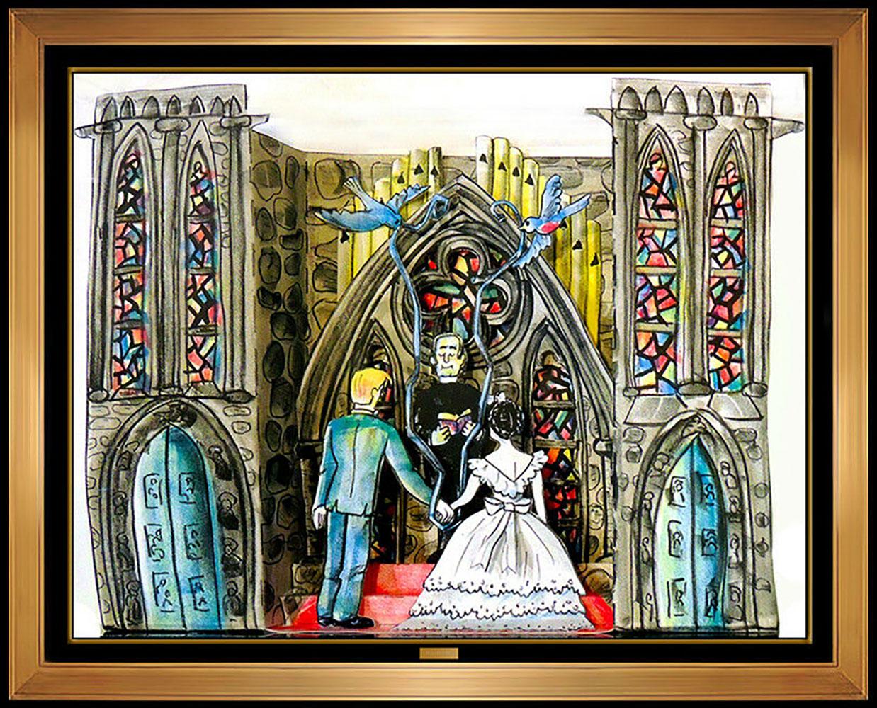 Red Grooms Original and Authentic 3-D Color Lithograph "The Wedding", Professionally Custom Framed and Listed with the Submit Best Offer option

Accepting Offers Now: Up for sale is an extremely rare, Red Grooms Three dimensional lithograph in