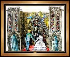 Red Grooms 3D Color Lithograph The Wedding Hand Signed Modern Artwork Sculpture