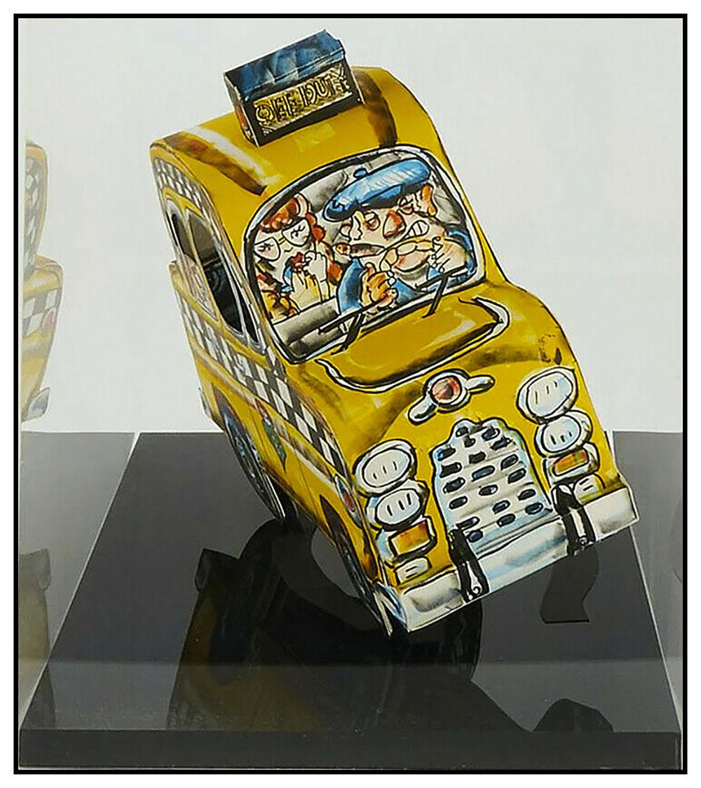 Red Grooms Ruckus Taxi 3D Color Lithograph Signed Modern Sculpture Construction For Sale 2