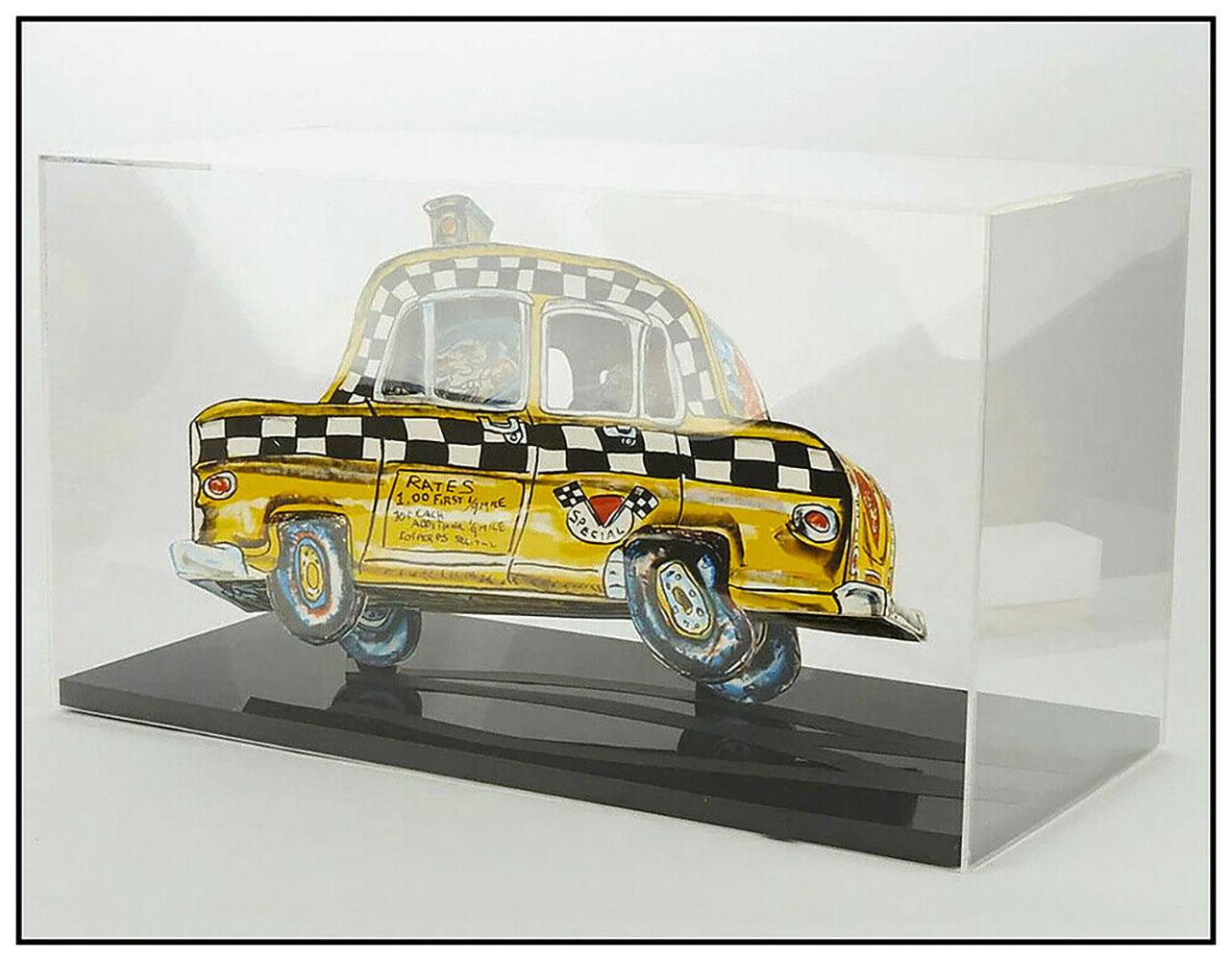 Red Grooms Ruckus Taxi 3D Color Lithograph Signed Modern Sculpture Construction For Sale 3