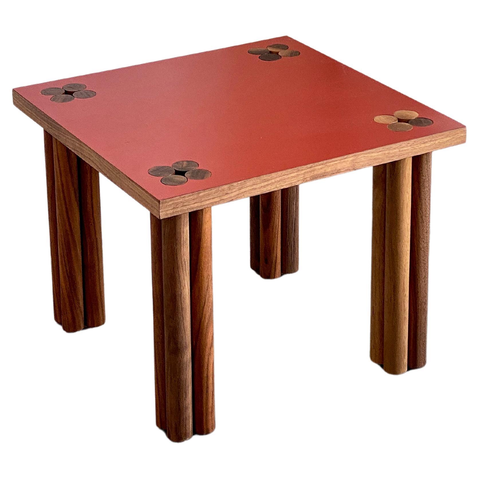 Red Hana Side Table by Tino Seubert For Sale