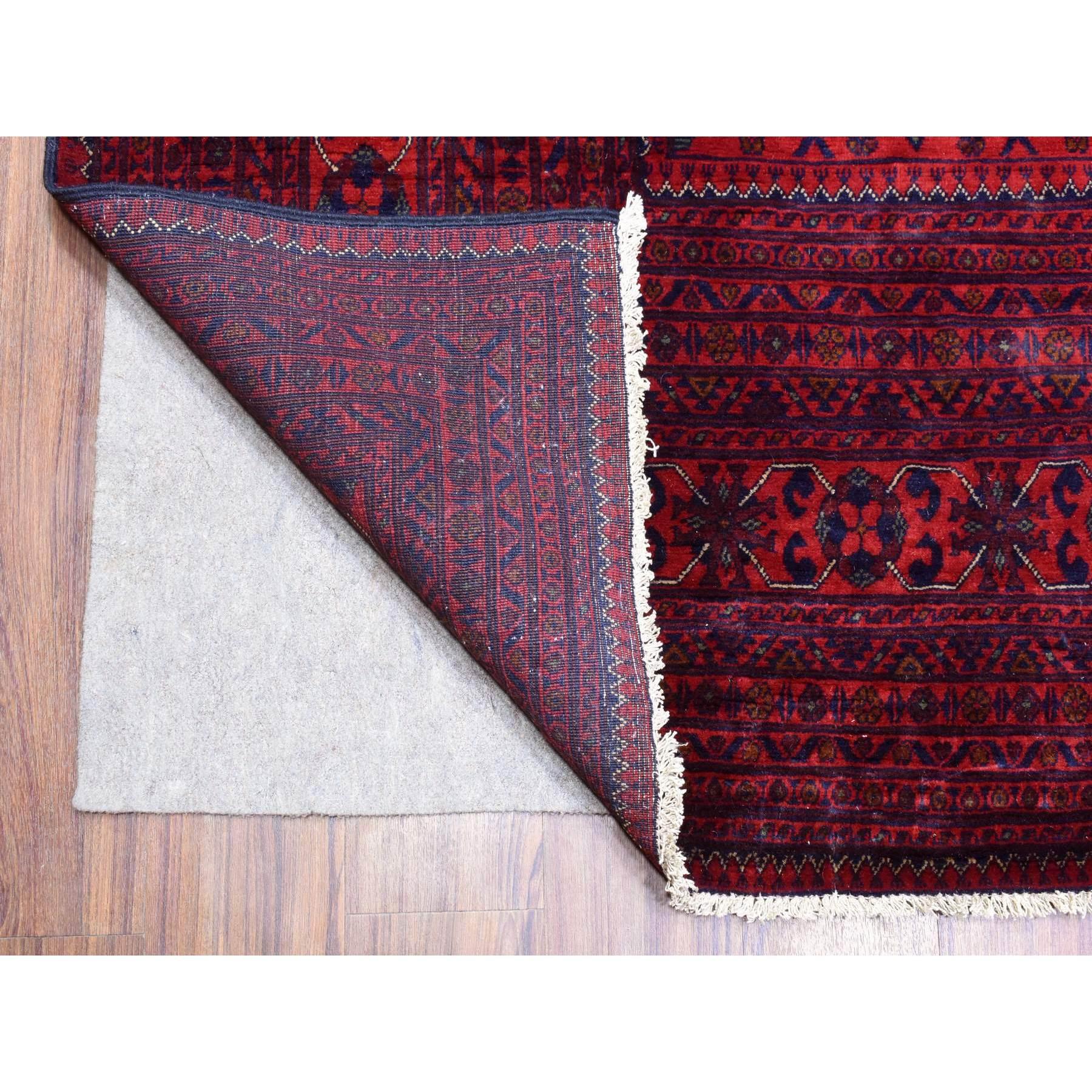 Afghan Tapis surdimensionné rouge afghan Khamyab noué à la main Extra Soft Wool 10'0