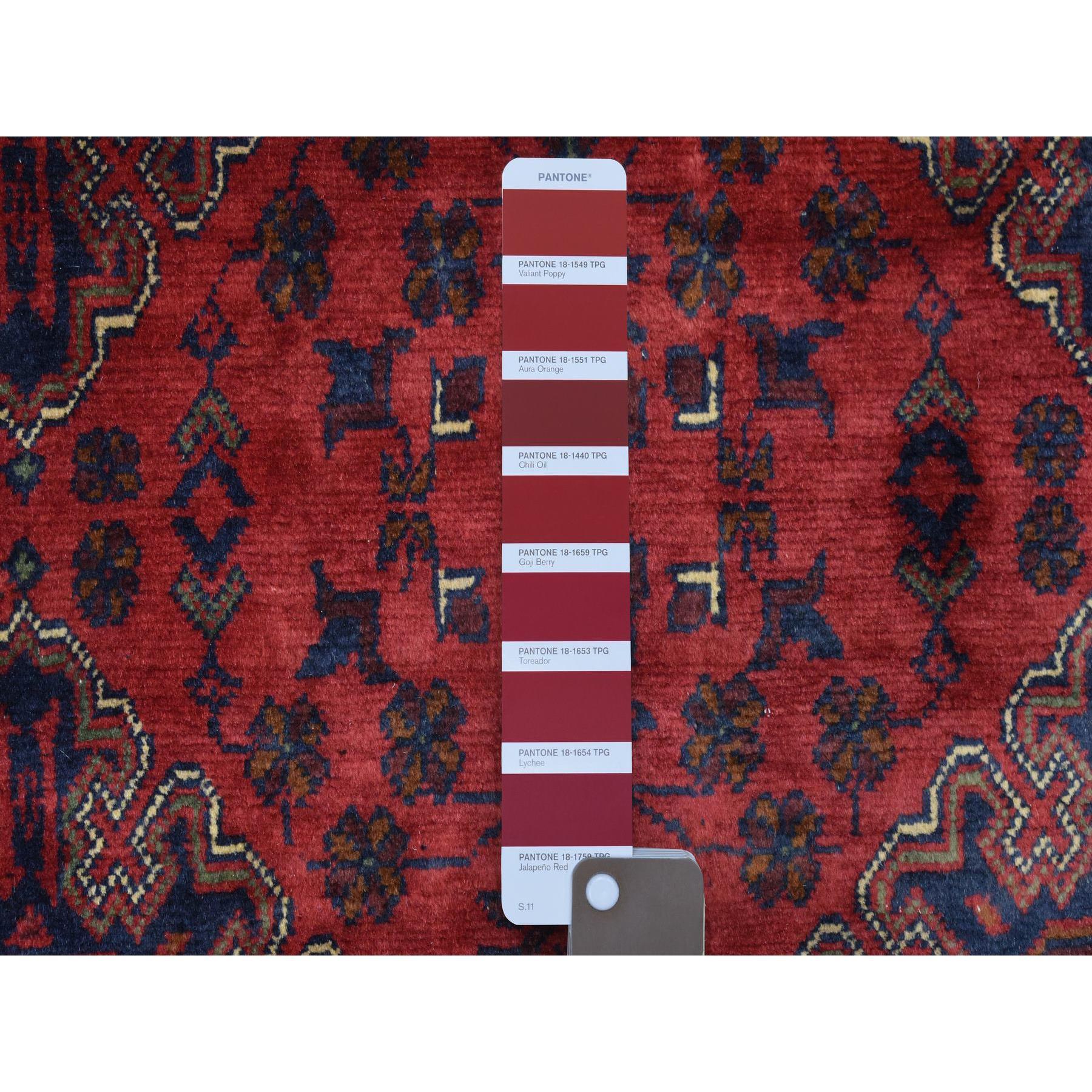 XXIe siècle et contemporain Tapis surdimensionné rouge afghan Khamyab noué à la main Extra Soft Wool 10'0