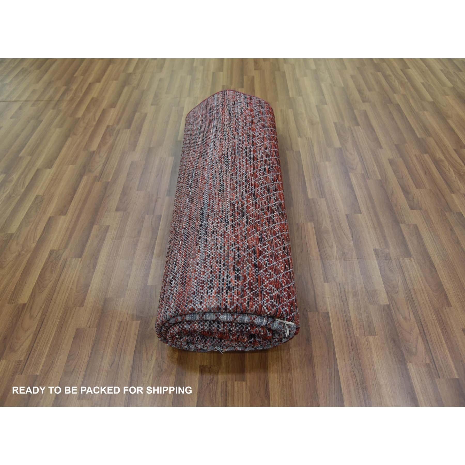 Tappeto orientale in lana morbida Red Hand Knotted Chiaroscuro Collection 8'0