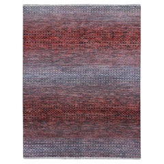 Red Hand Knotted Chiaroscuro Collection Soft Wool Oriental Rug 8'0" x 9'10"