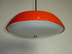 Lampada a sospensione rossa Model 1117 di Josef Hurka per Napako