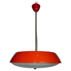 Red Hanging Lamp Model 1117 by Josef Hurka for Napako