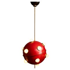 Red Hanging Light by Oscar Torlasco for Lumi