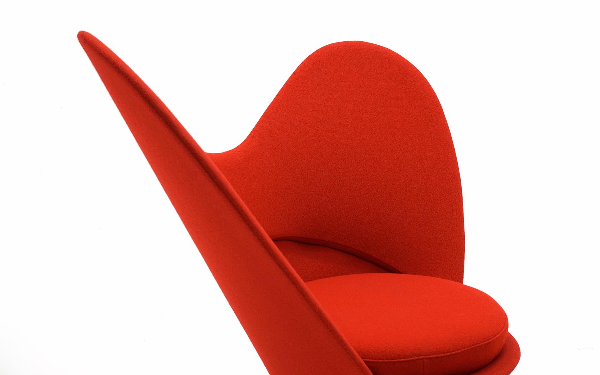 Red Heart Chair by Verner Panton for Vitra, Great Condition In Good Condition In Kansas City, MO