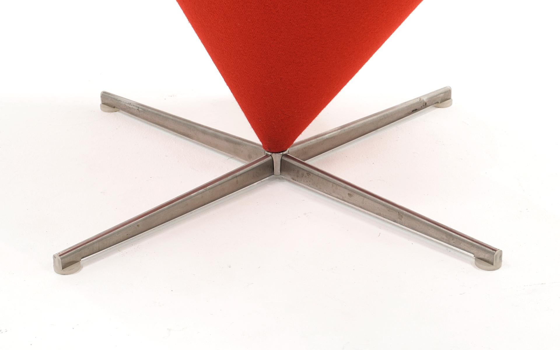 Red Heart Chair by Verner Panton for Vitra, Great Condition 1