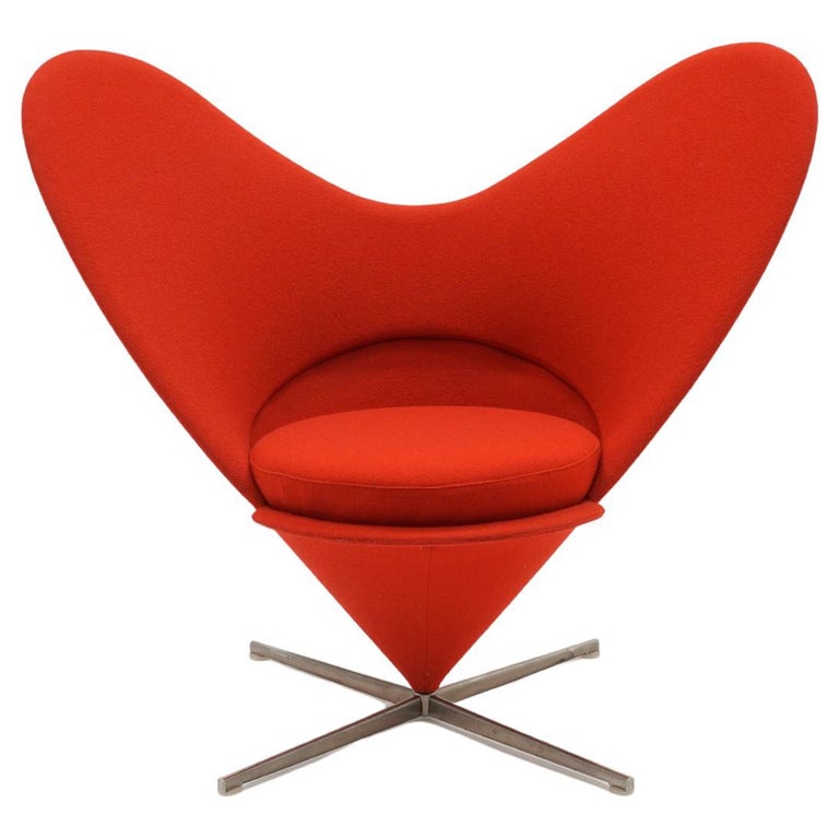 Red Heart Chair by Verner Panton for Vitra, Great Condition For Sale at  1stDibs
