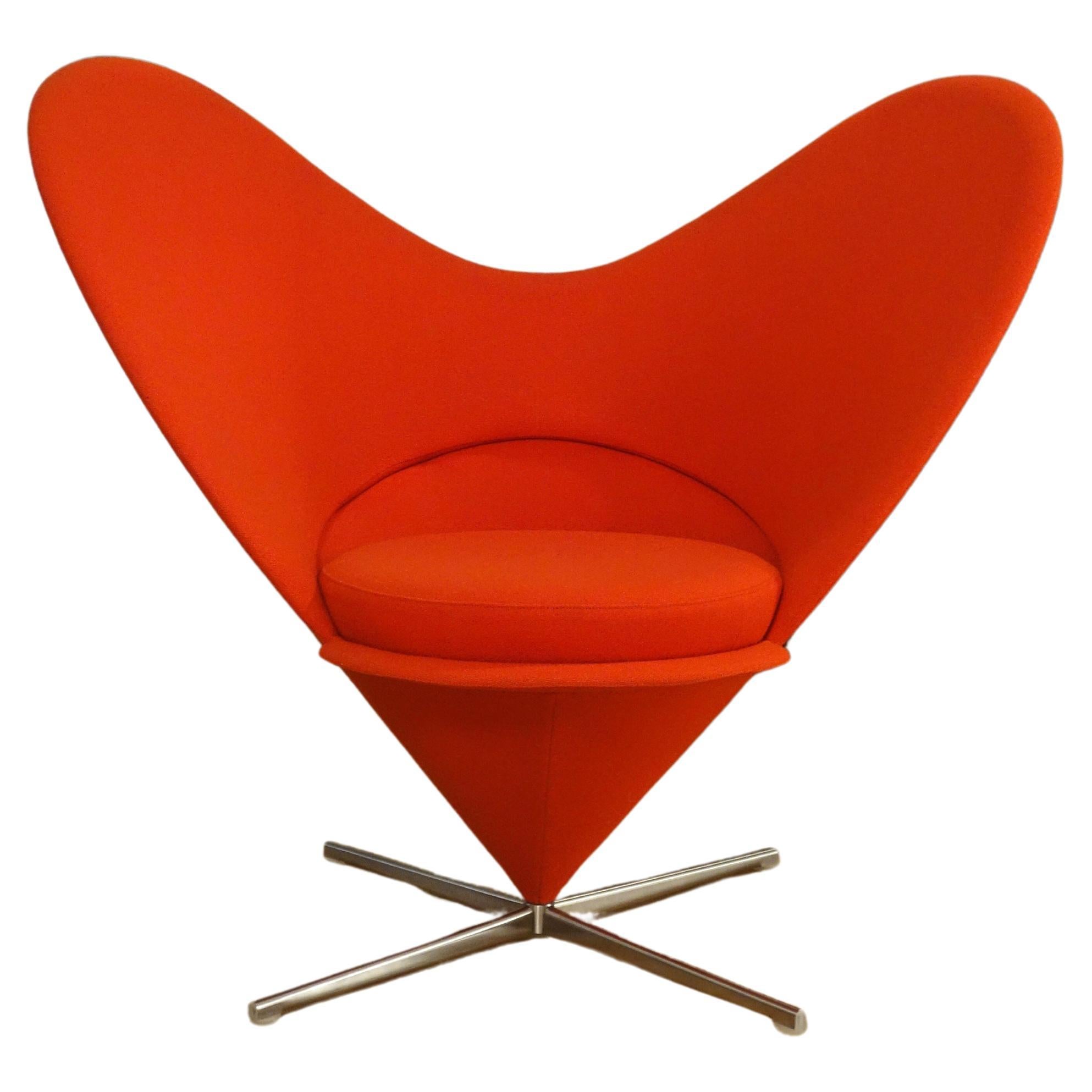 Red Heart Cone Chair by Verner Panton for Vitra 2000s