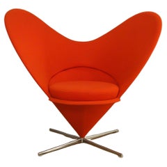Red Heart Cone Chair by Verner Panton for Vitra 2000s