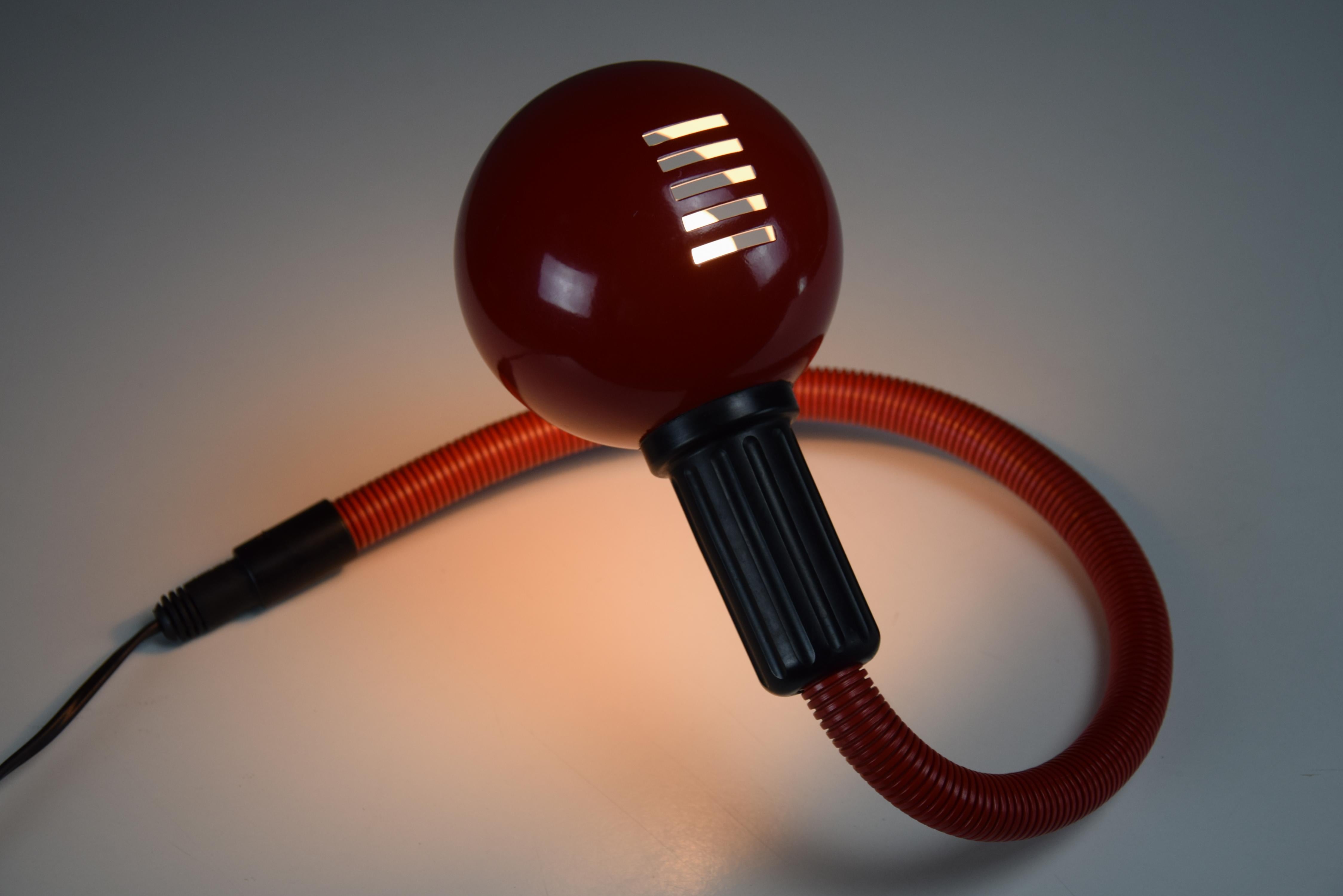 Japanese Red Hebi Table Lamp Designed by Isao Hosoe For Sale
