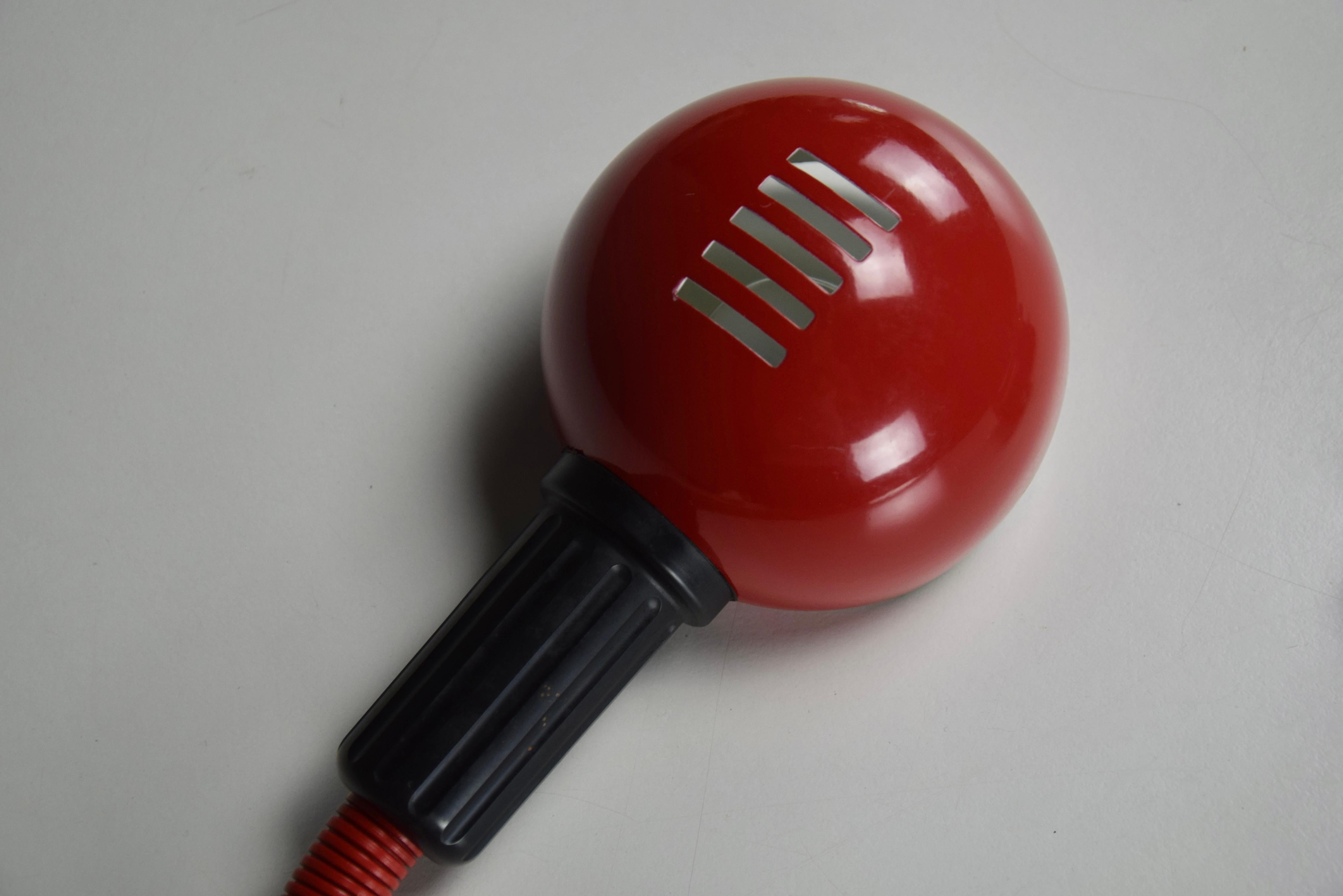 Late 20th Century Red Hebi Table Lamp Designed by Isao Hosoe For Sale