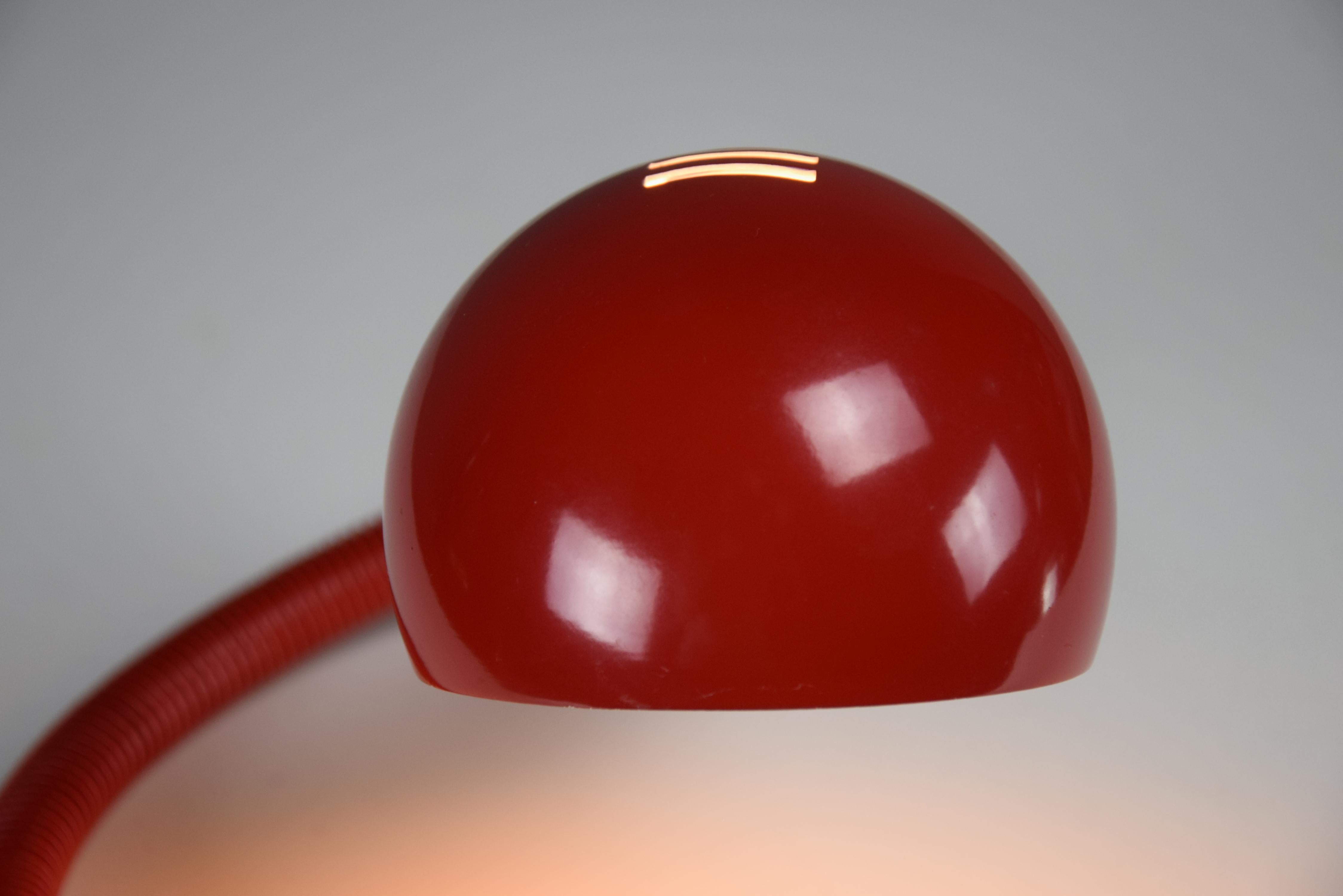 Red Hebi Table Lamp Designed by Isao Hosoe For Sale 1