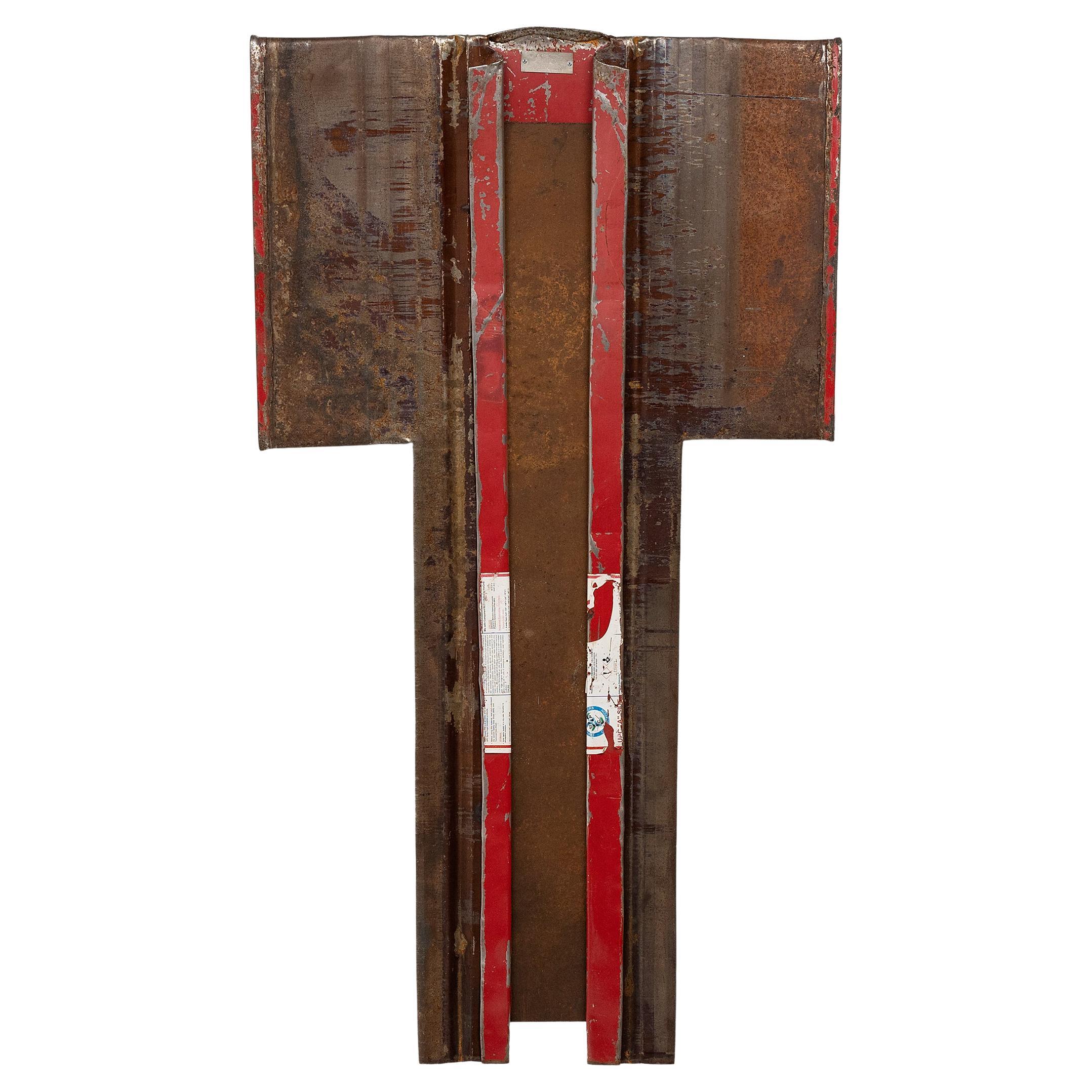 "Red Hem Kimono, " Steel Sculpture by Gordon Chandler