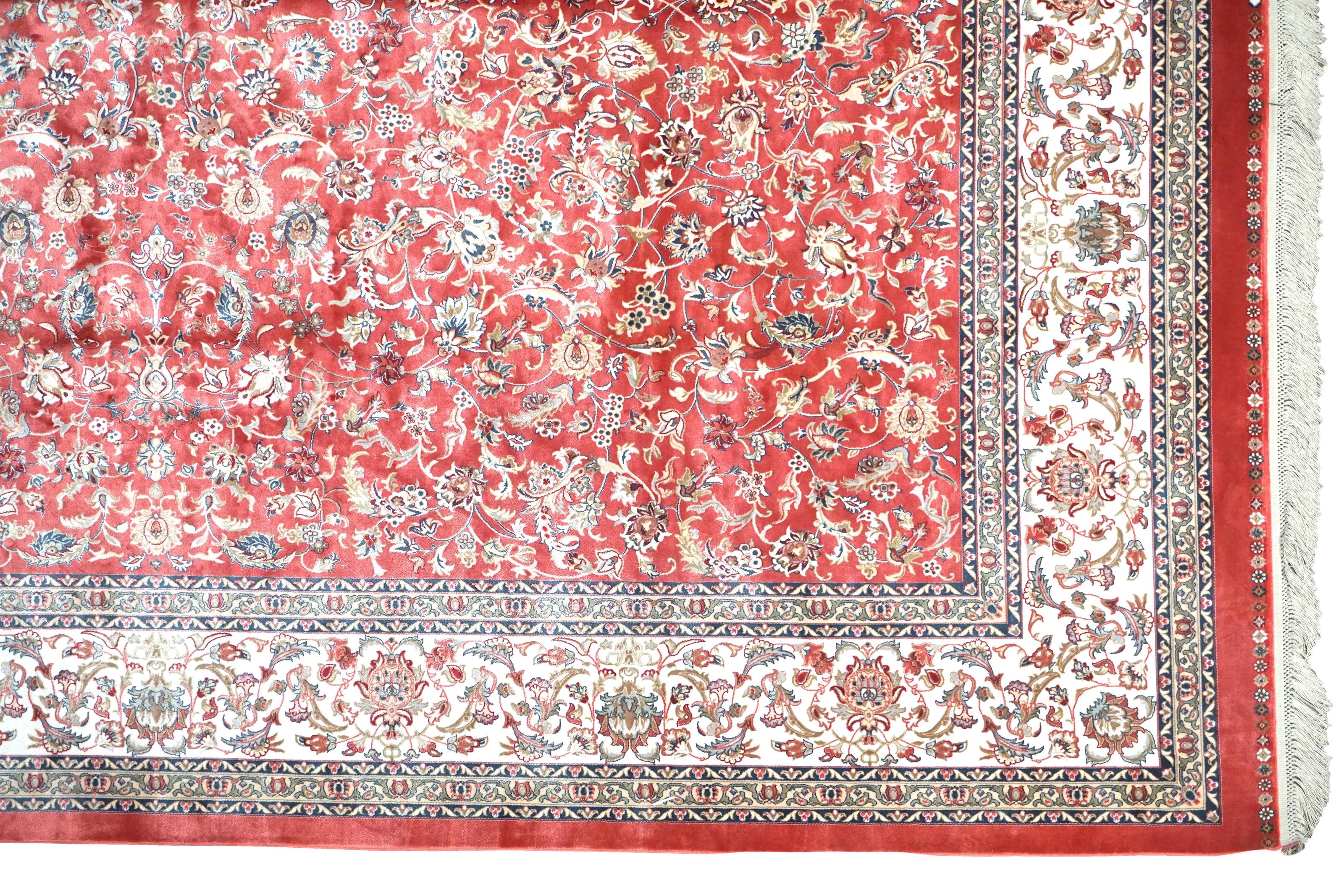 Other Red Hereke Tufted Silk For Sale