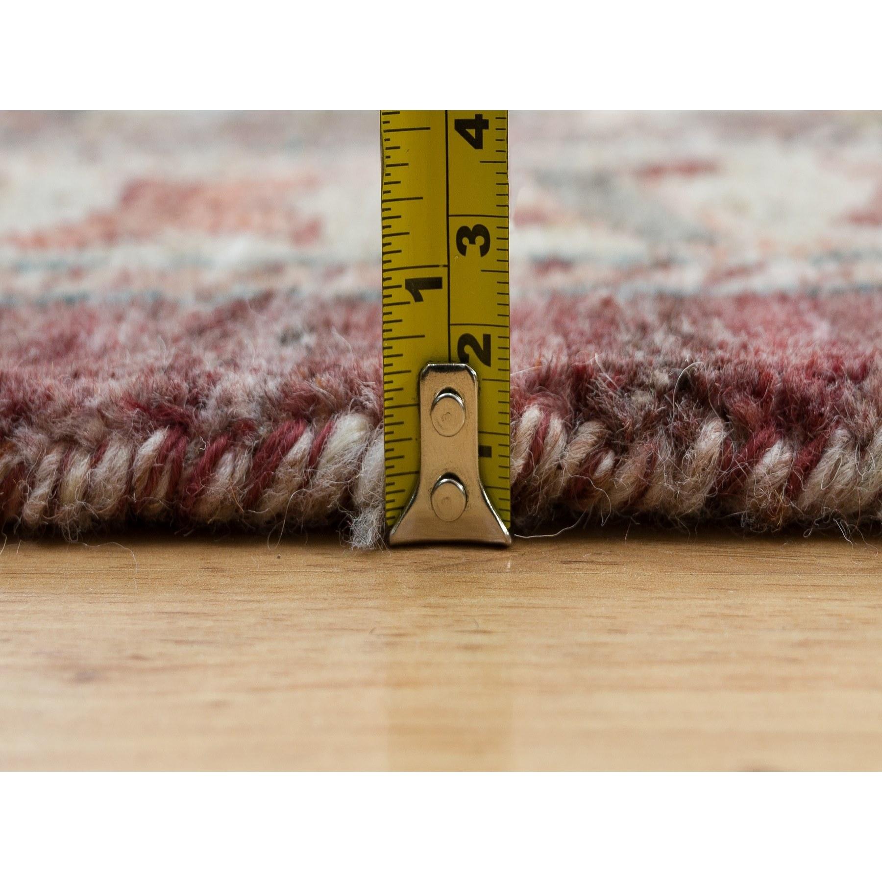 Red Heriz Revival Pure Wool Oversized Hand Knotted Oriental Rug 13'10