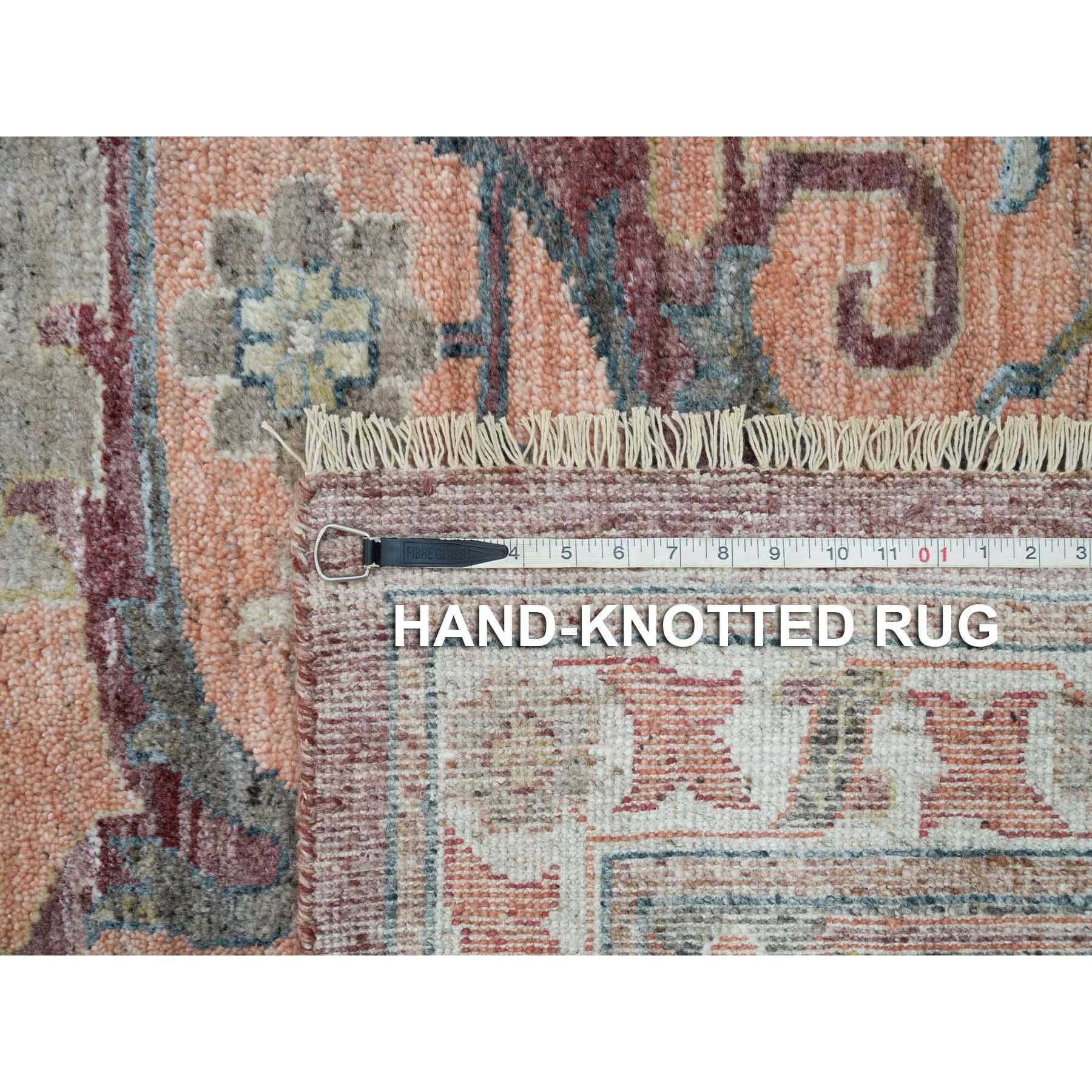 Red Heriz Revival Pure Wool Oversized Hand Knotted Oriental Rug 13'10