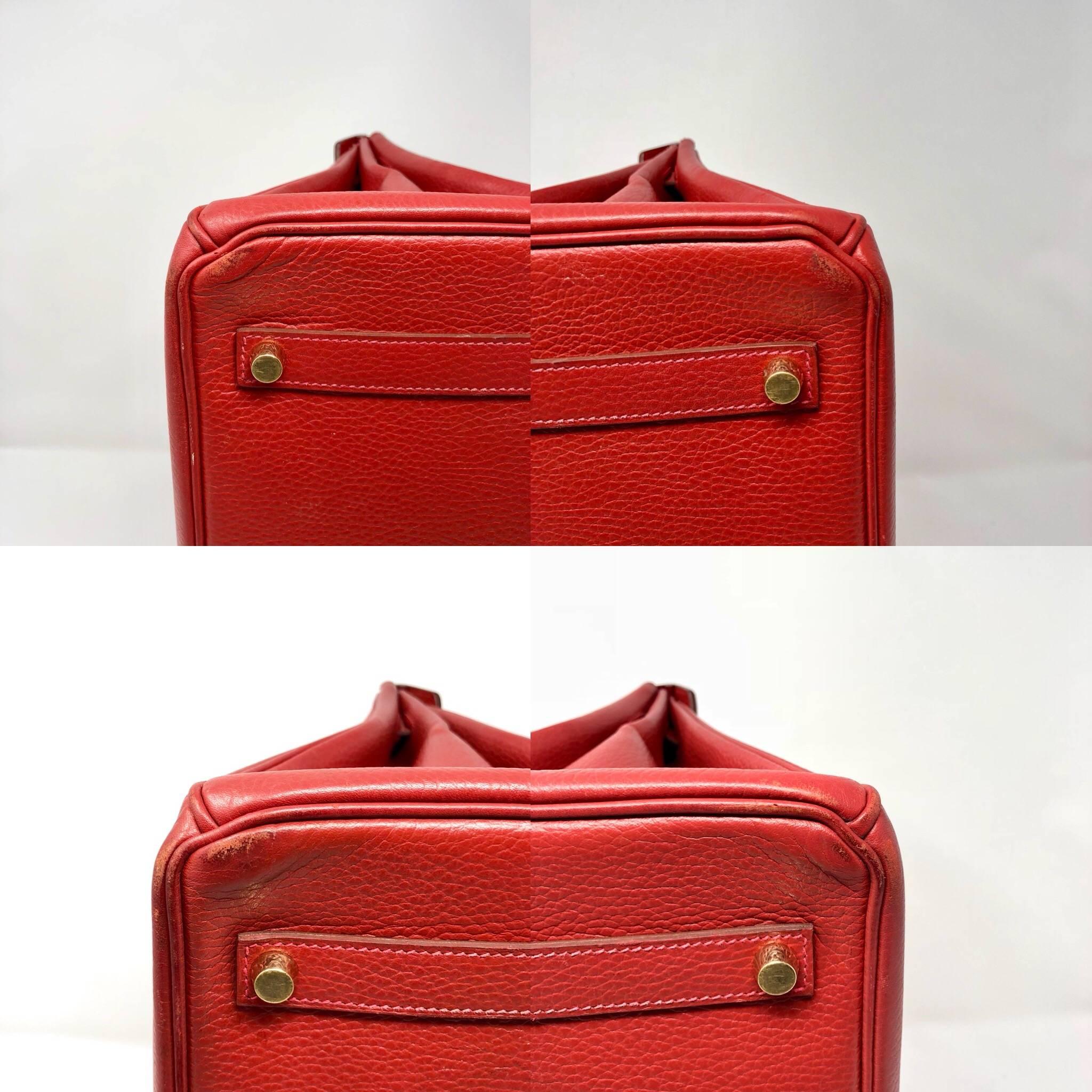 Hermes Red Birkin 35 Bag 3