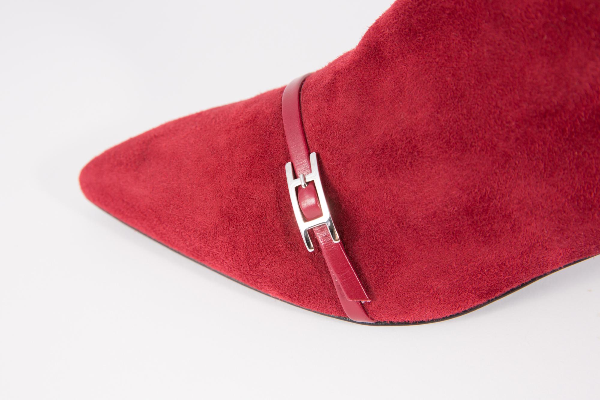 red suede boots women