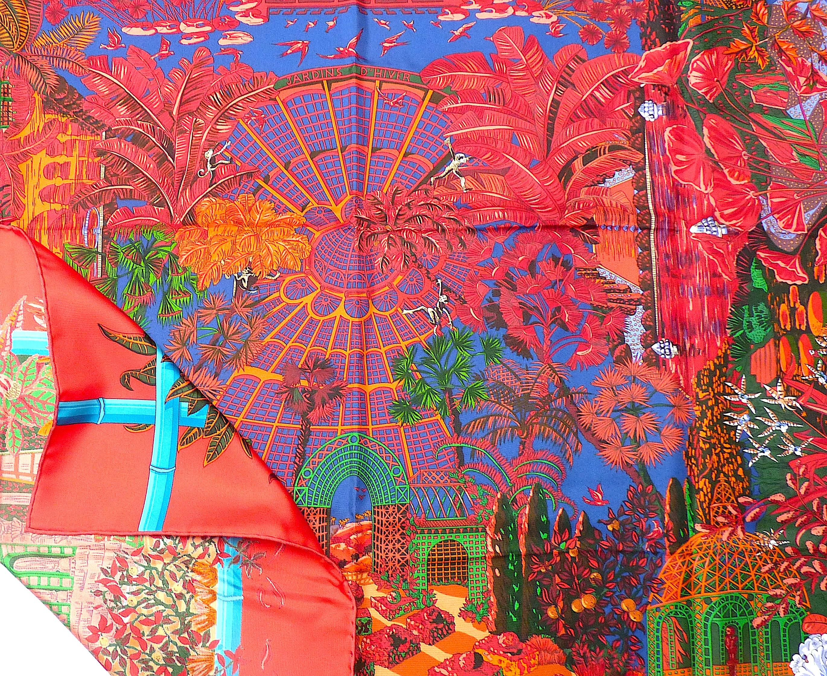 Rouge Foulard en soie Hermès rouge 35