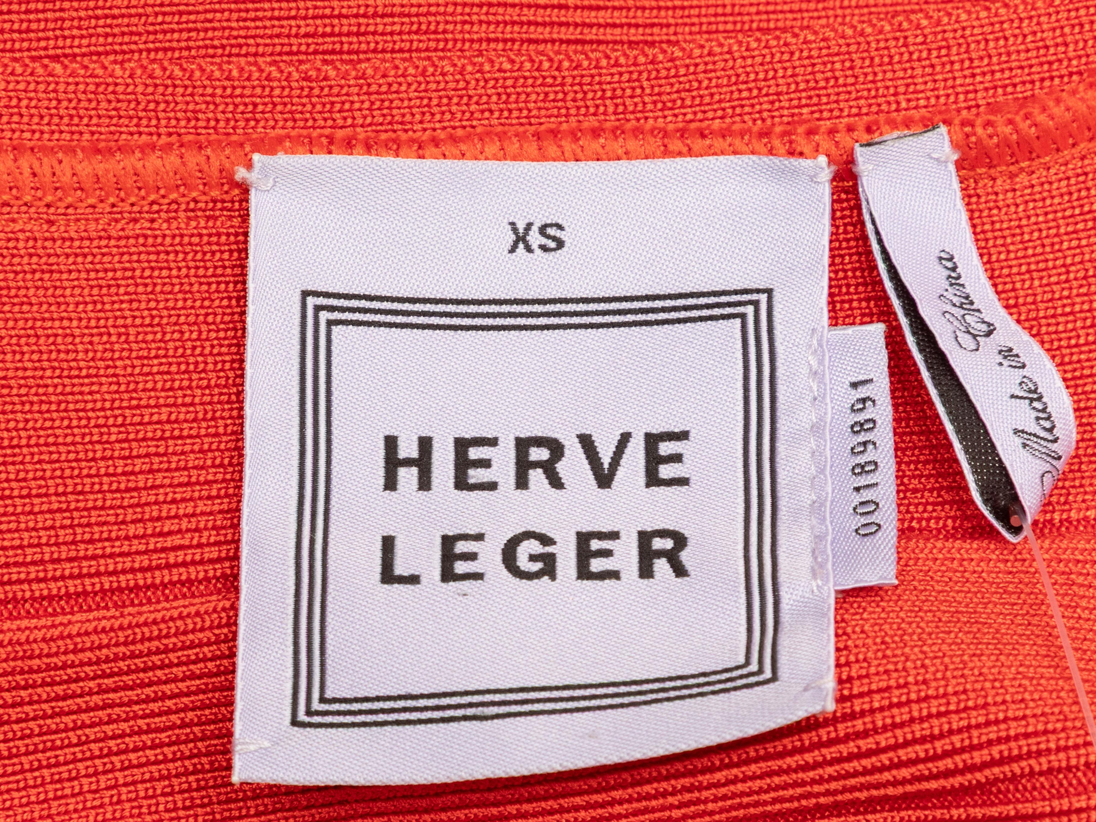 Rotes Herve Leger ärmelloses Bandage Kleid Größe US XS Damen im Angebot