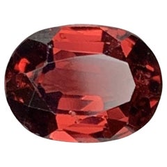 Red Himalaya Garnet Gemstone: Oval January Birthstone, Jewelry Making (1.53 ct