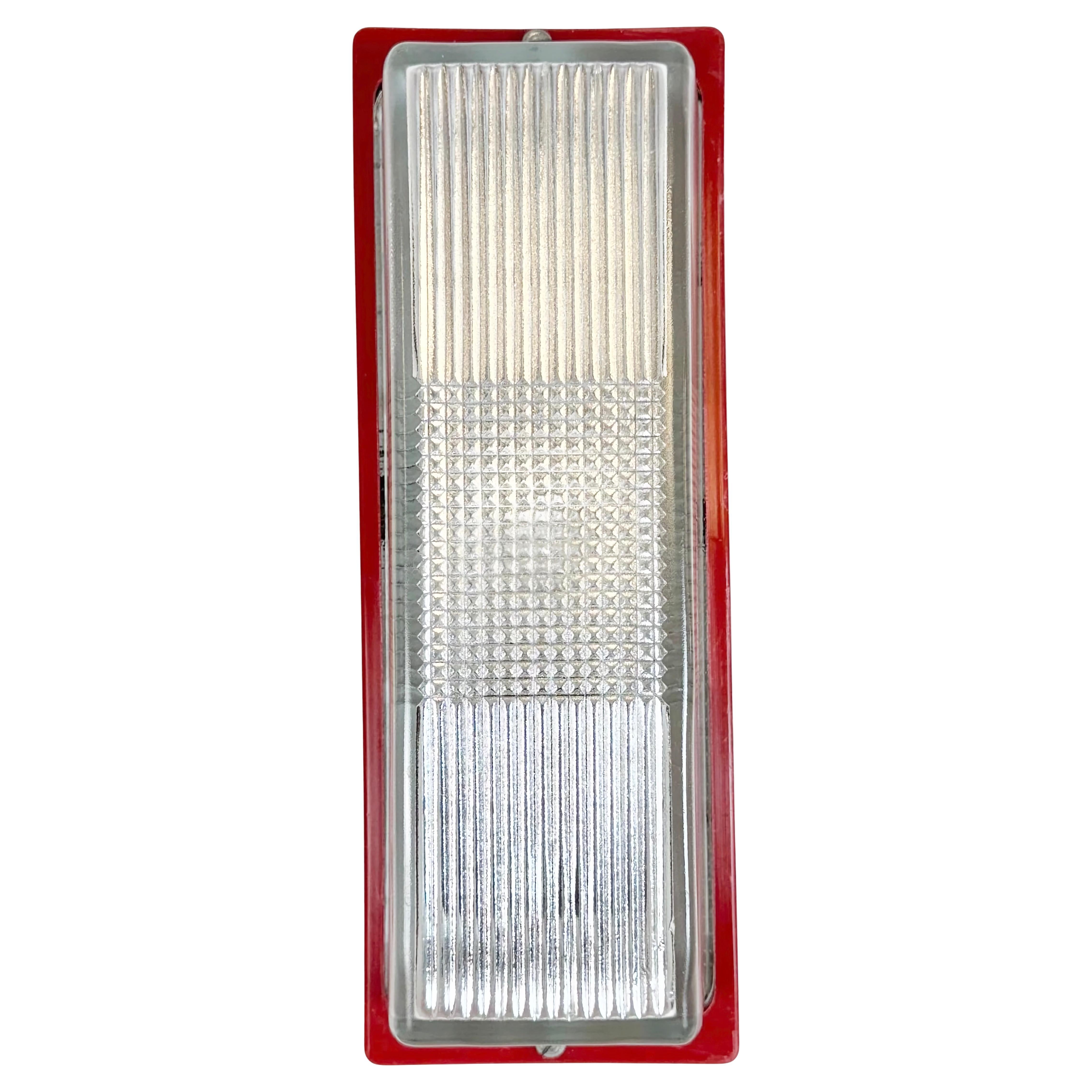 Applique industrielle rouge de Elektrosvit, 1970