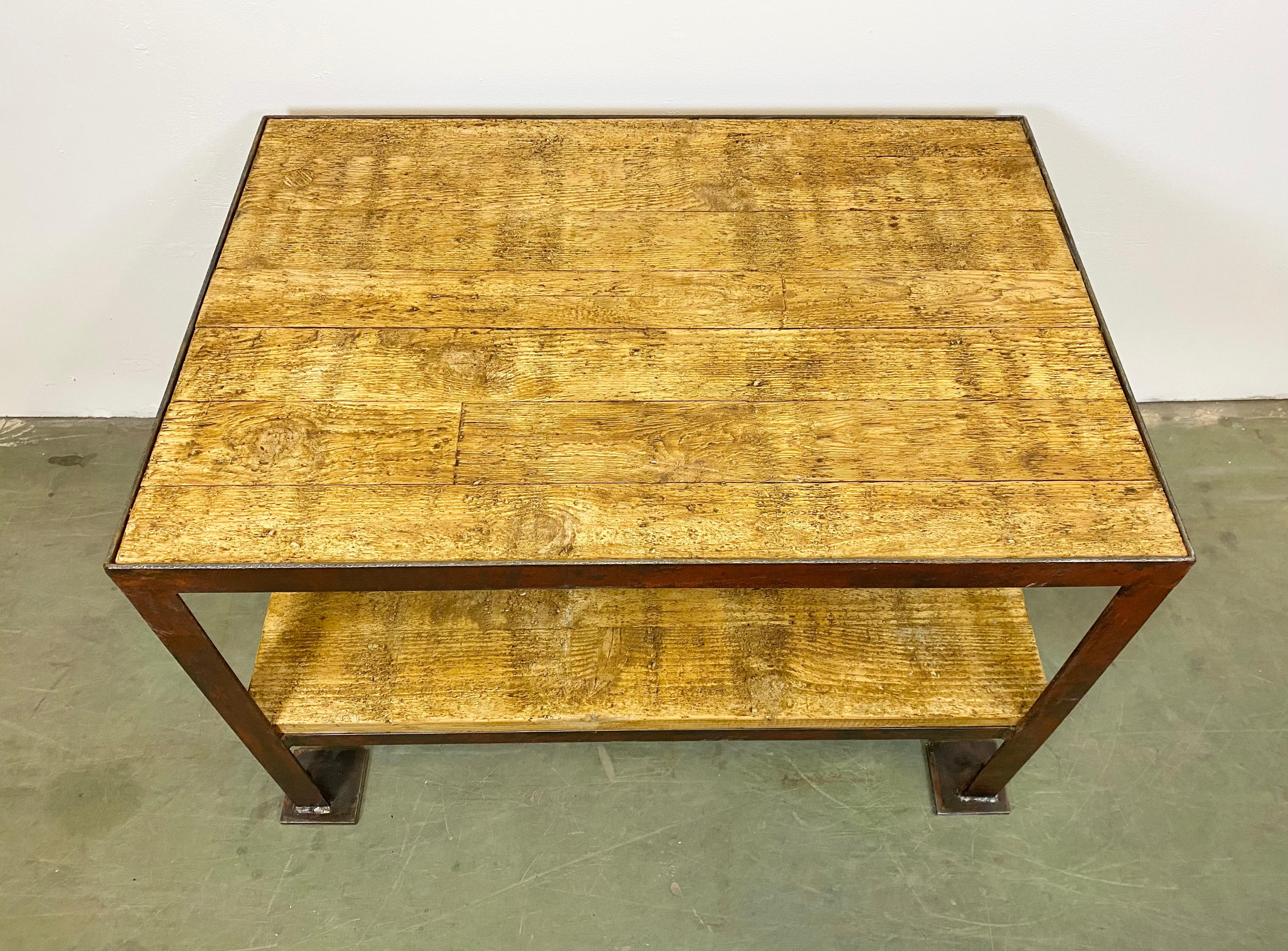 Mid-20th Century Red Industrial Coffee Table, 1960s For Sale