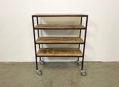 Red Industrial Shelf on Wheels, 1960s