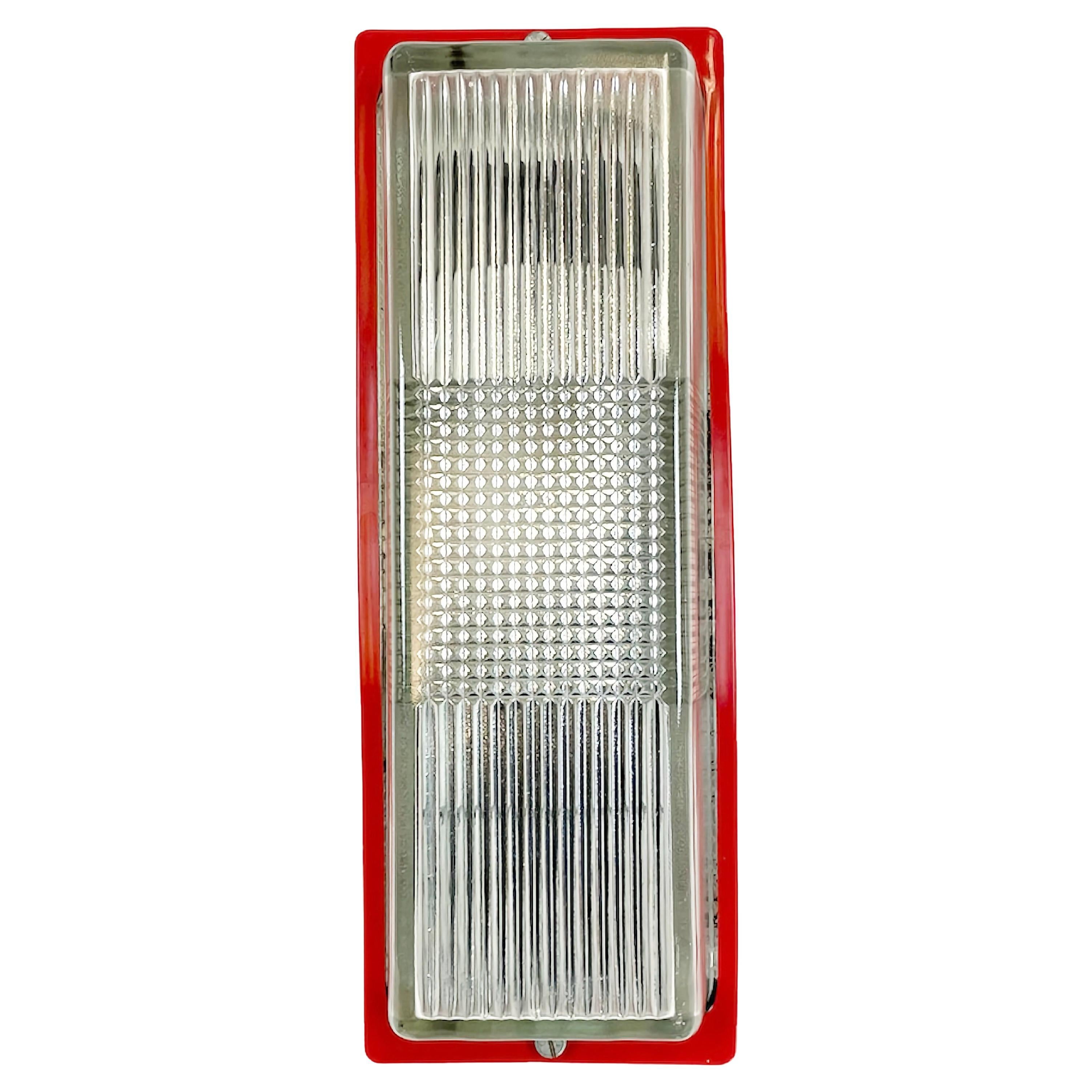 Red Industrial Wall Light from Elektrosvit, 1970s