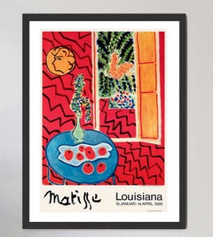 «Interior rojo, naturaleza muerta sobre una mesa azul». Cartel original de Henri Matisse, 1985