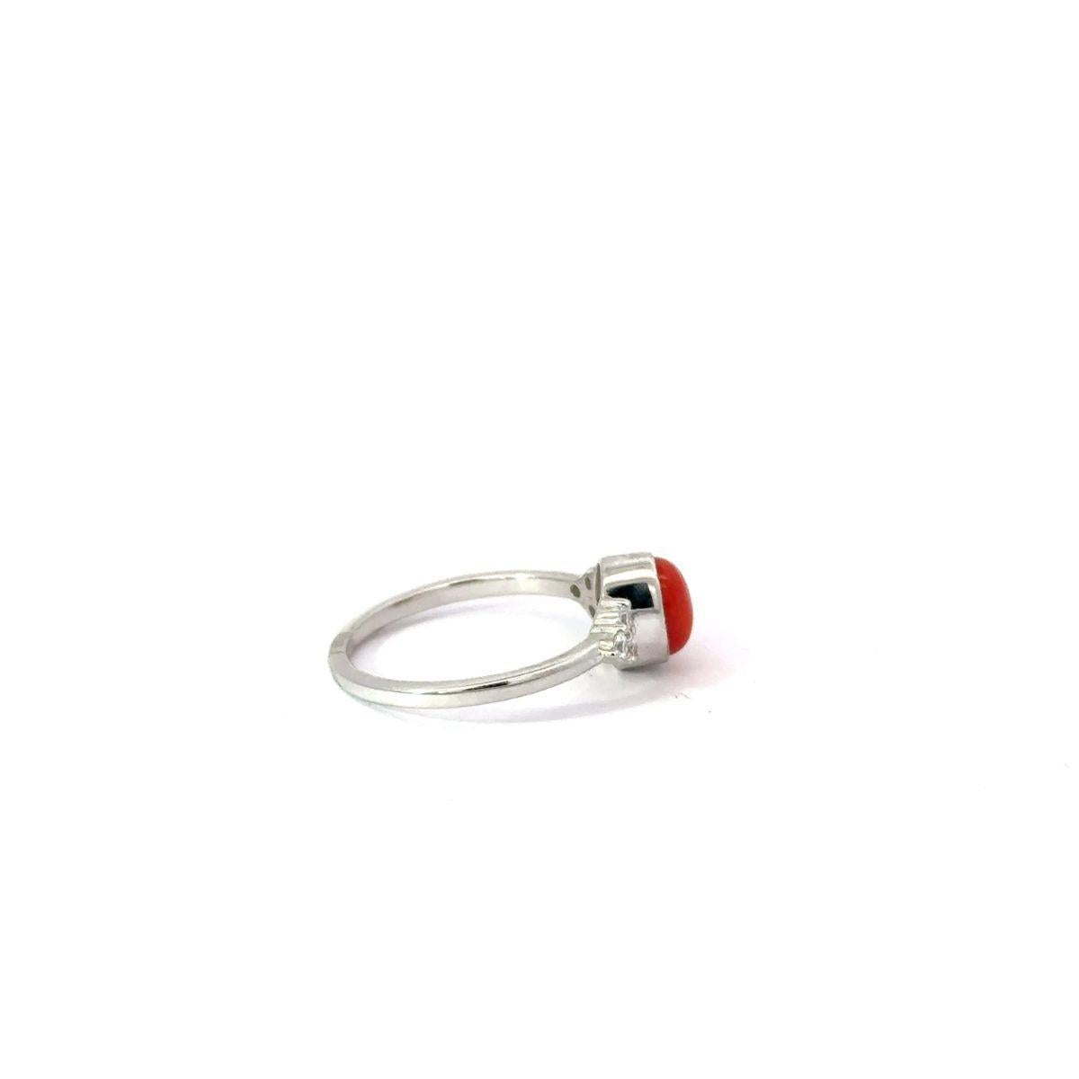 in vendita:  Anello con corallo rosso italiano e strass a grappolo per la festa della mamma in A. Silver 3