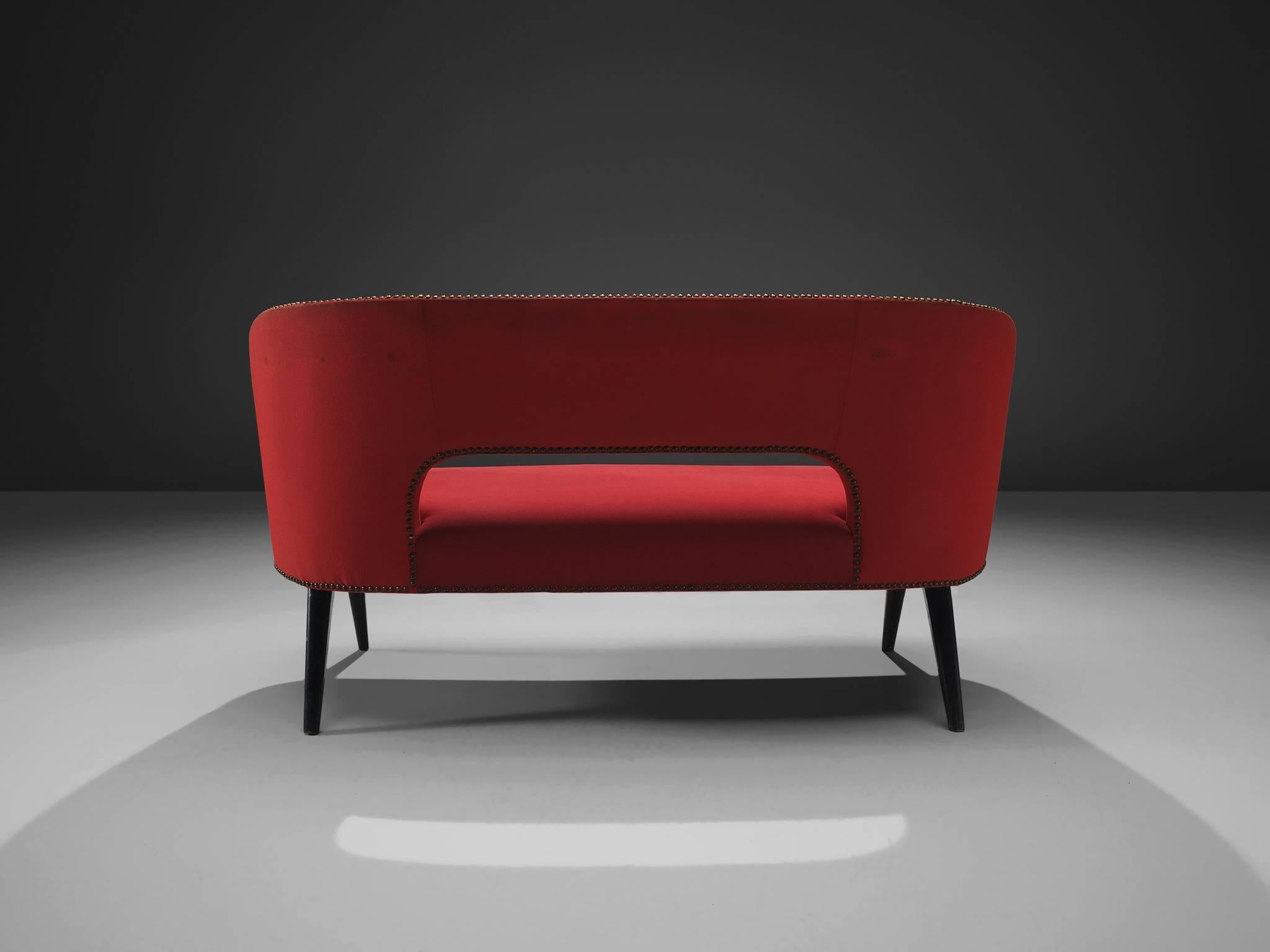 red settee