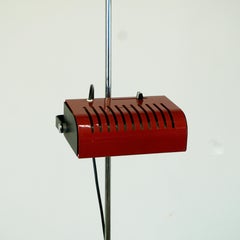 Red Italian Space Age adjustable Spot Floorlamp