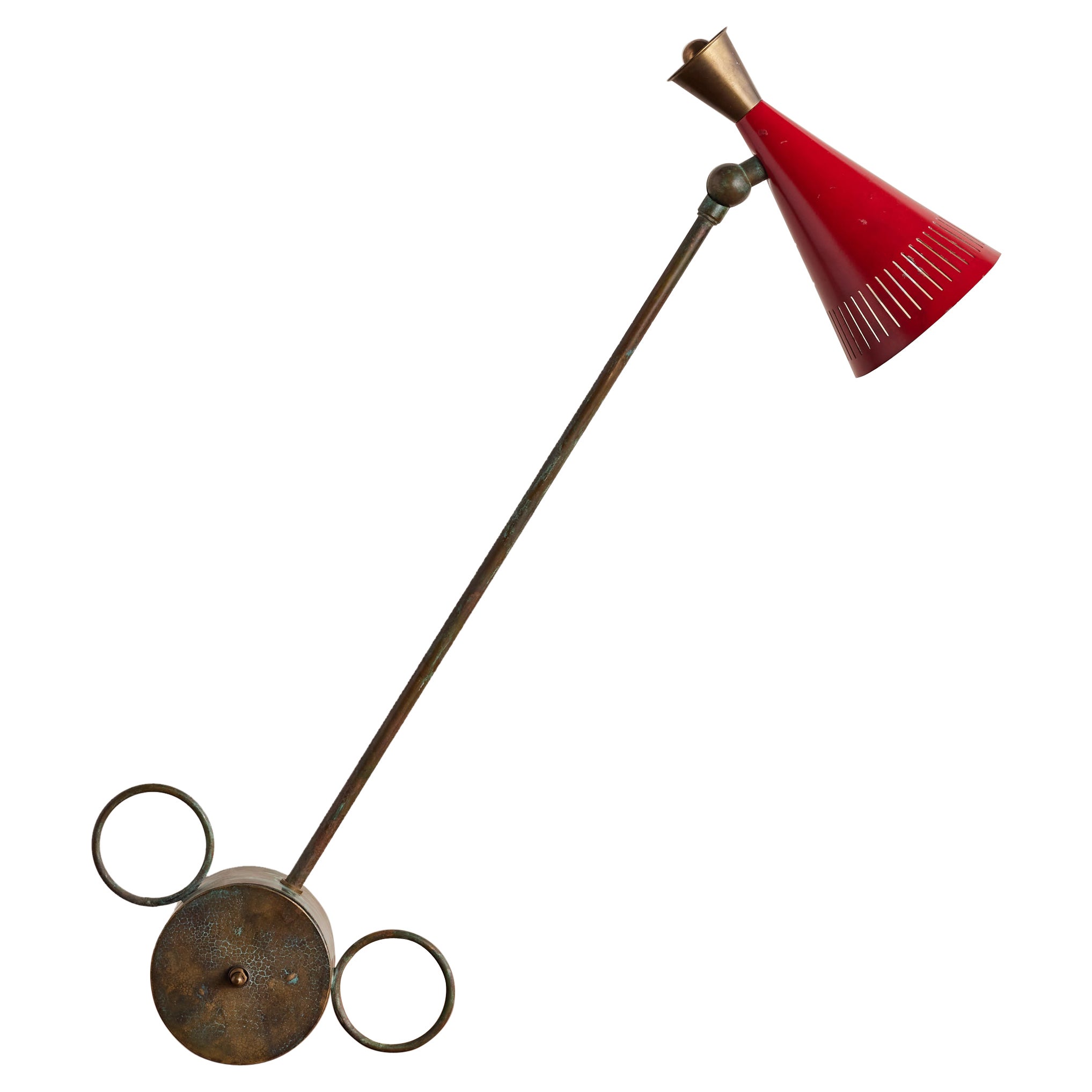 Red Italian Task Lamp
