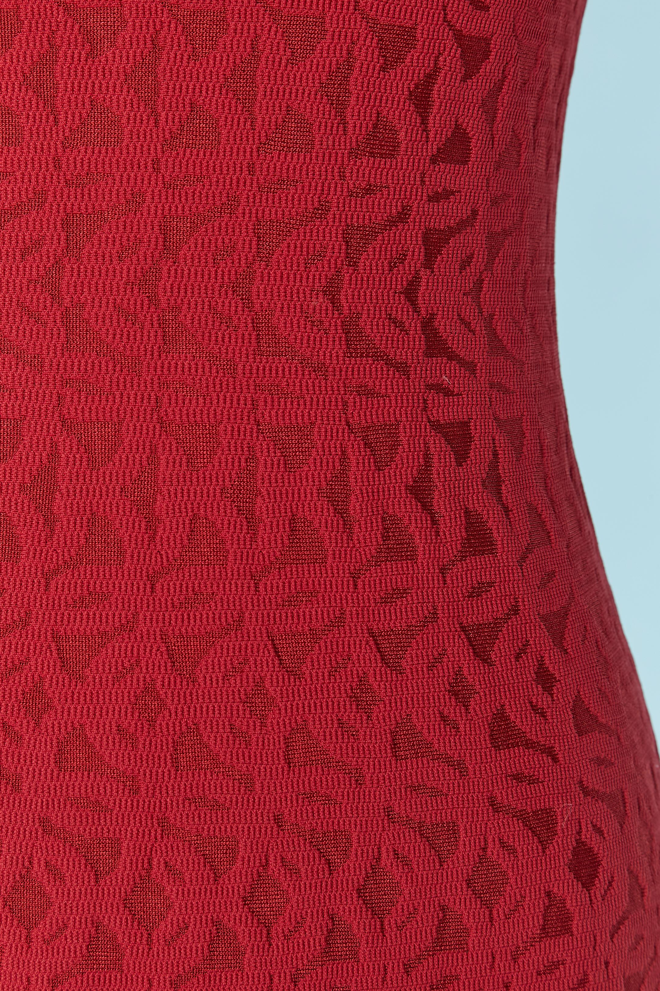 Vestido jacquard rojo sin mangas ALAIA Rojo en venta