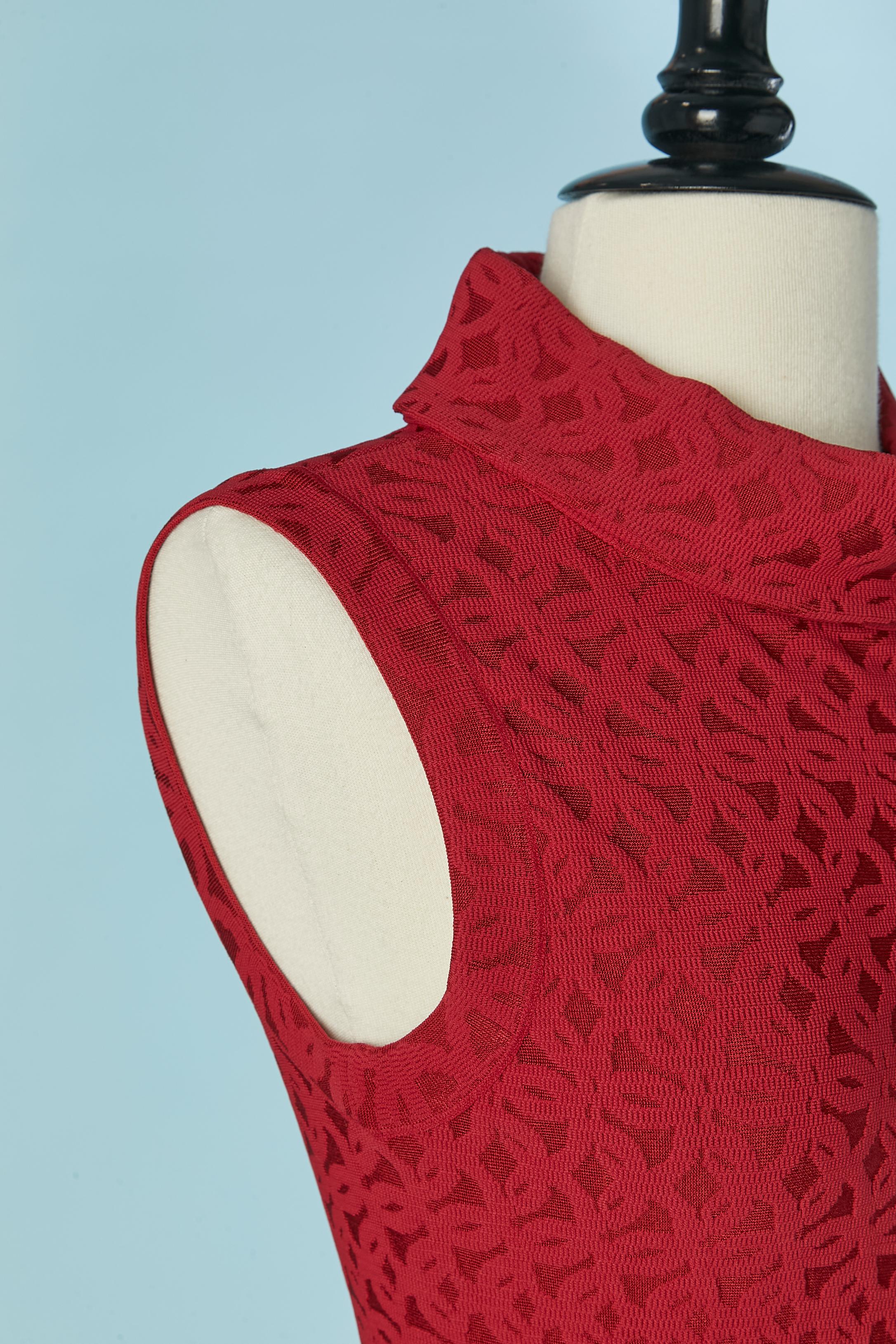 De las mujeres Vestido jacquard rojo sin mangas ALAIA en venta